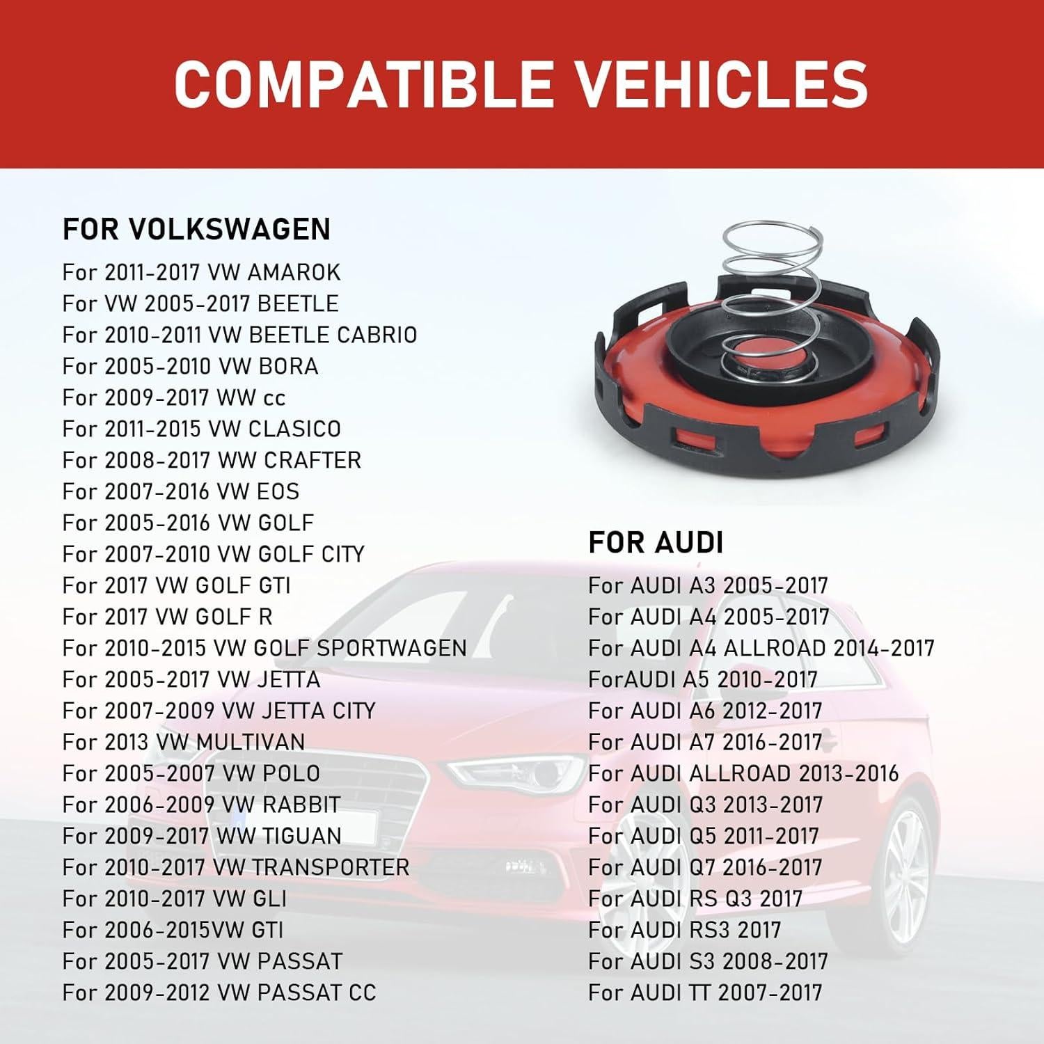 Válvula PCV Tesnaao para Audi A3 Golf Jetta 2.0L 2.5L