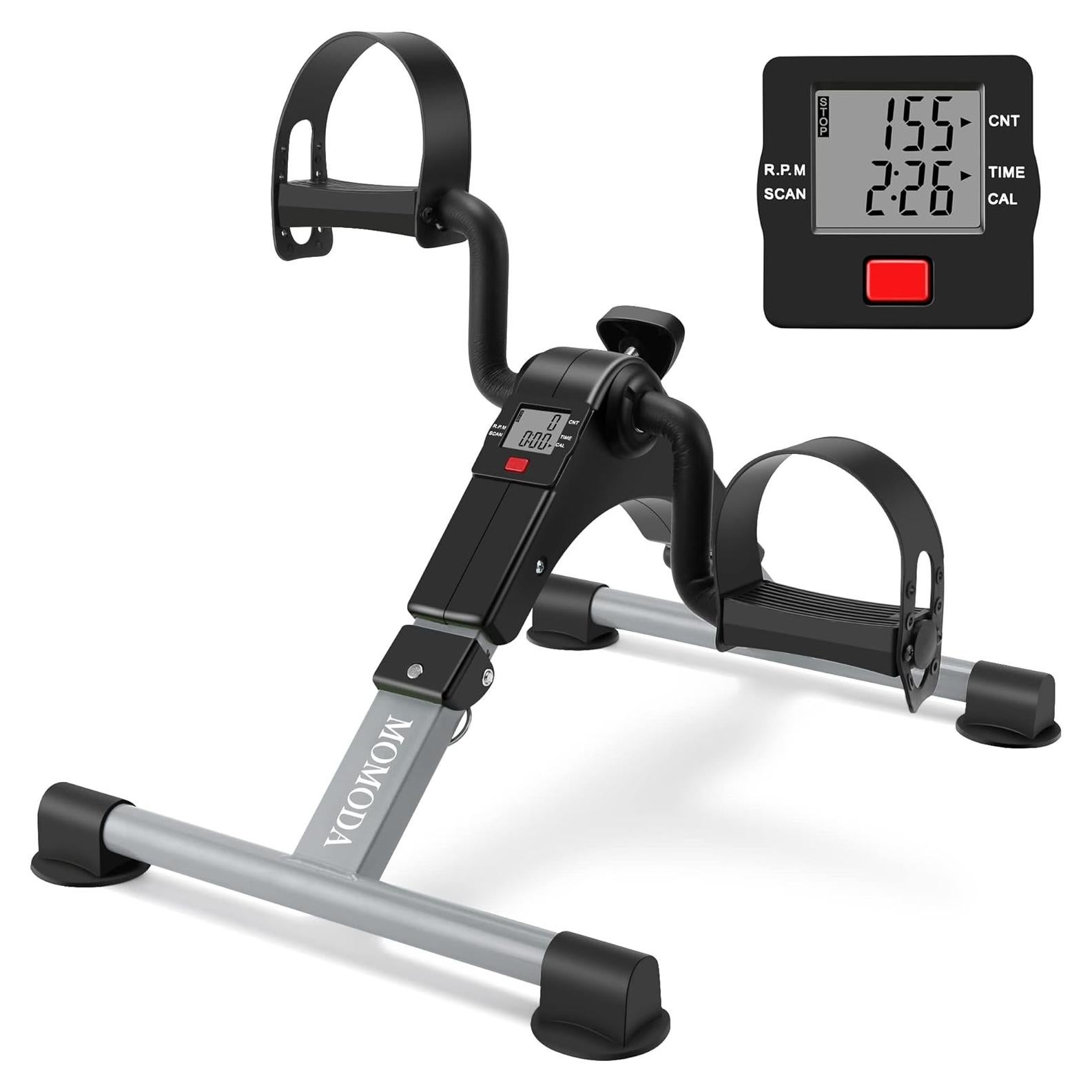 MOMODA Mini Bicicleta Ejercitador Peddler Plegable LCD