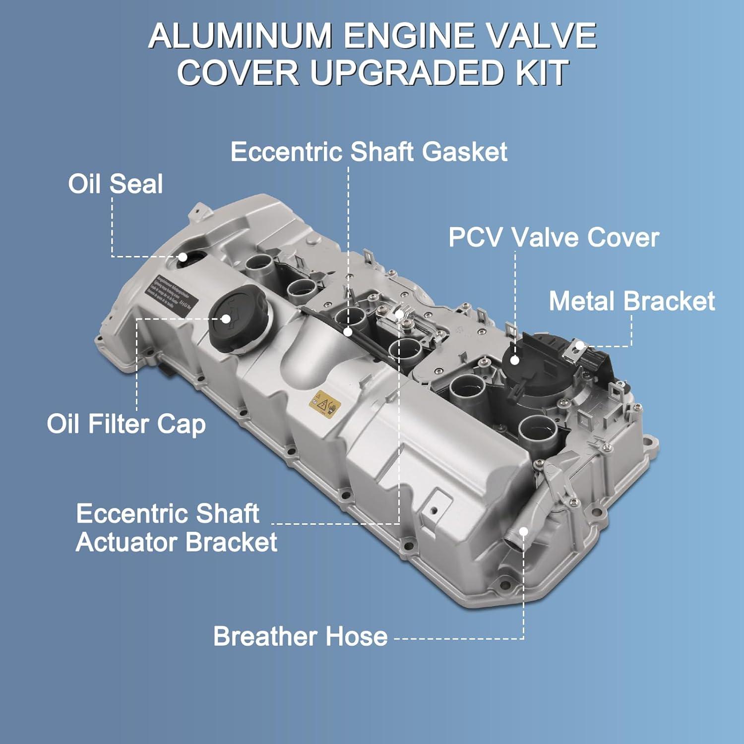 Cubierta de Válvula de Motor Aluminio CARMOCAR para BMW 2007-2013