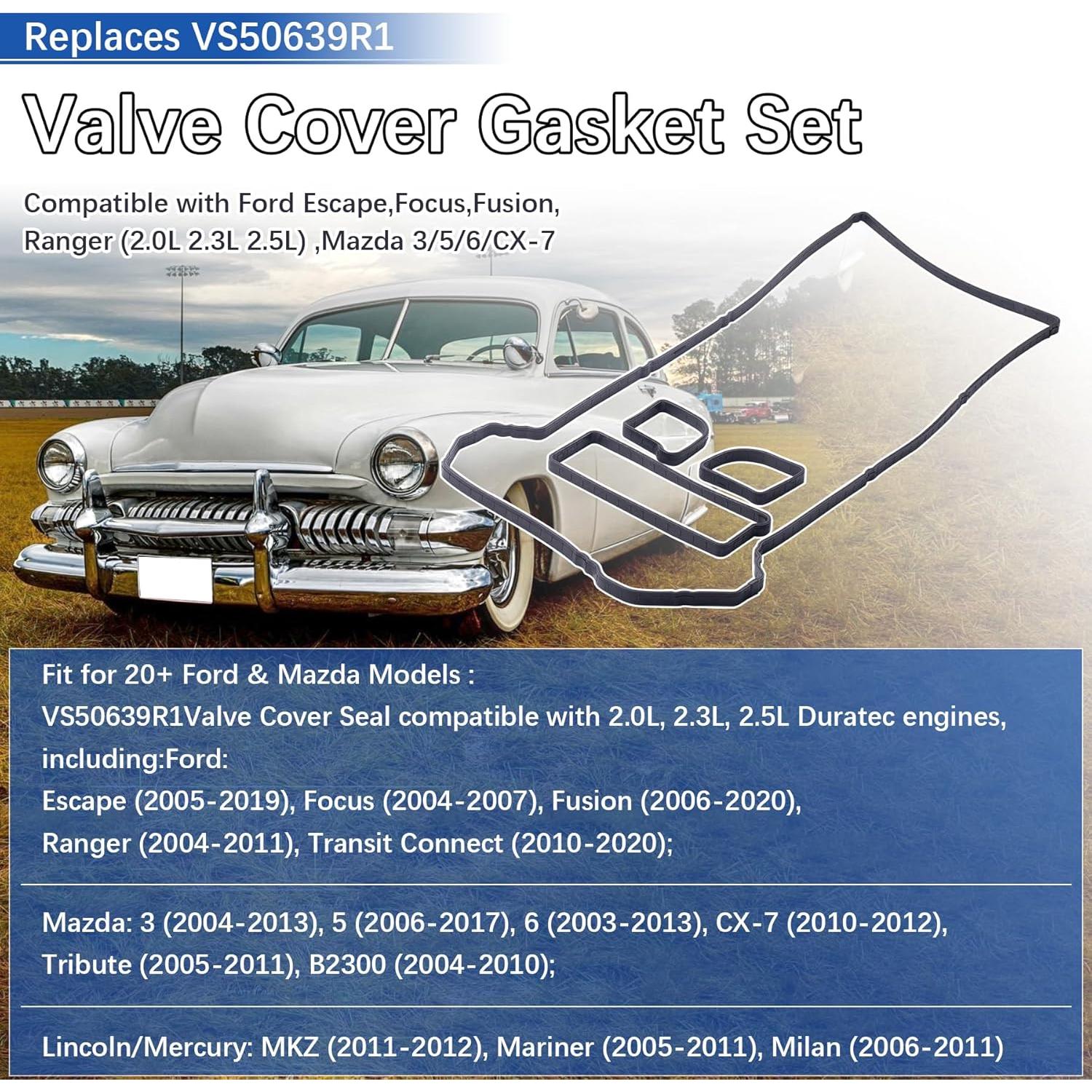 Juego de Juntas de Tapa de Válvula ORAEVY VS50639R1 para Ford y Mazda