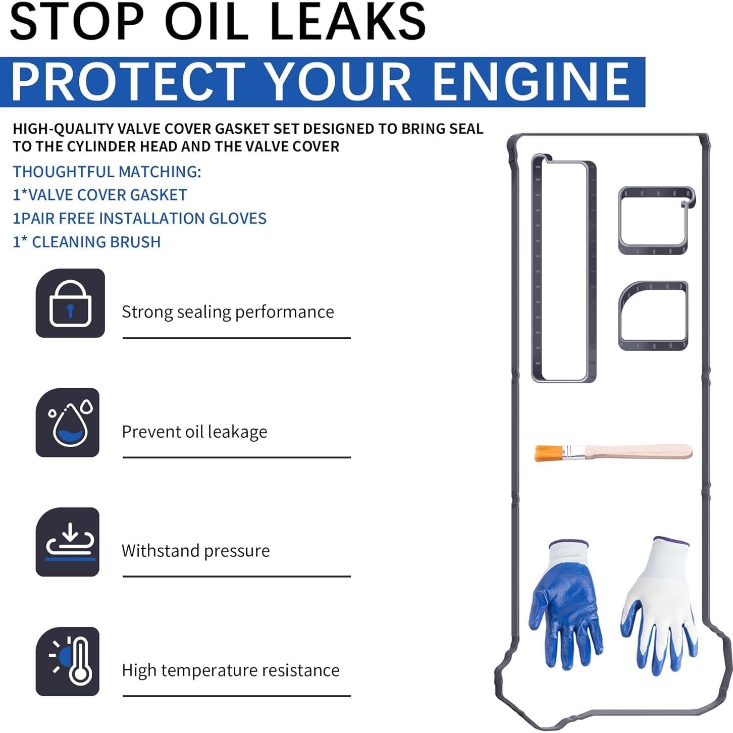 Juego de Juntas de Tapa de Válvula ORAEVY VS50639R1 para Ford y Mazda