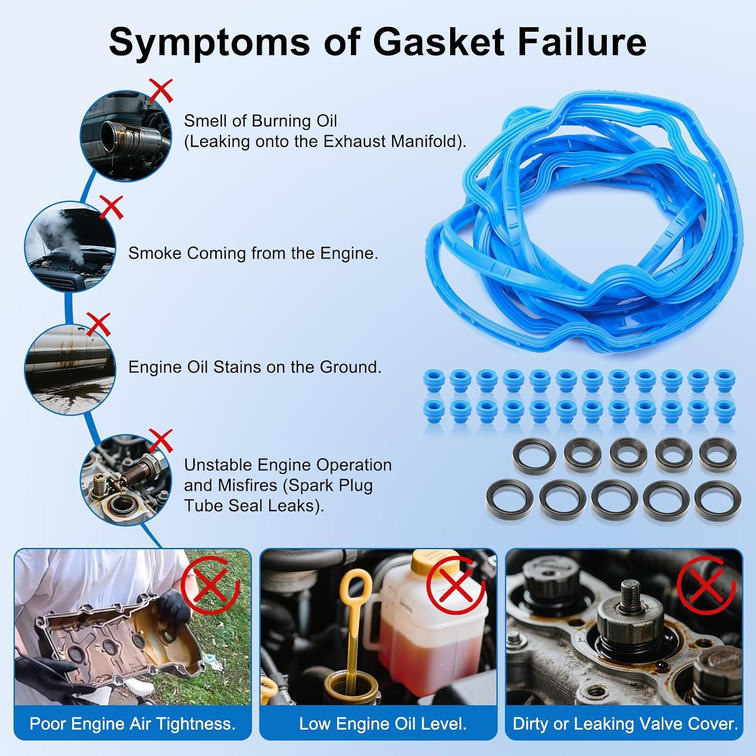 Juego de Juntas de Tapa de Válvula Keriolee VS50814R 36PCS