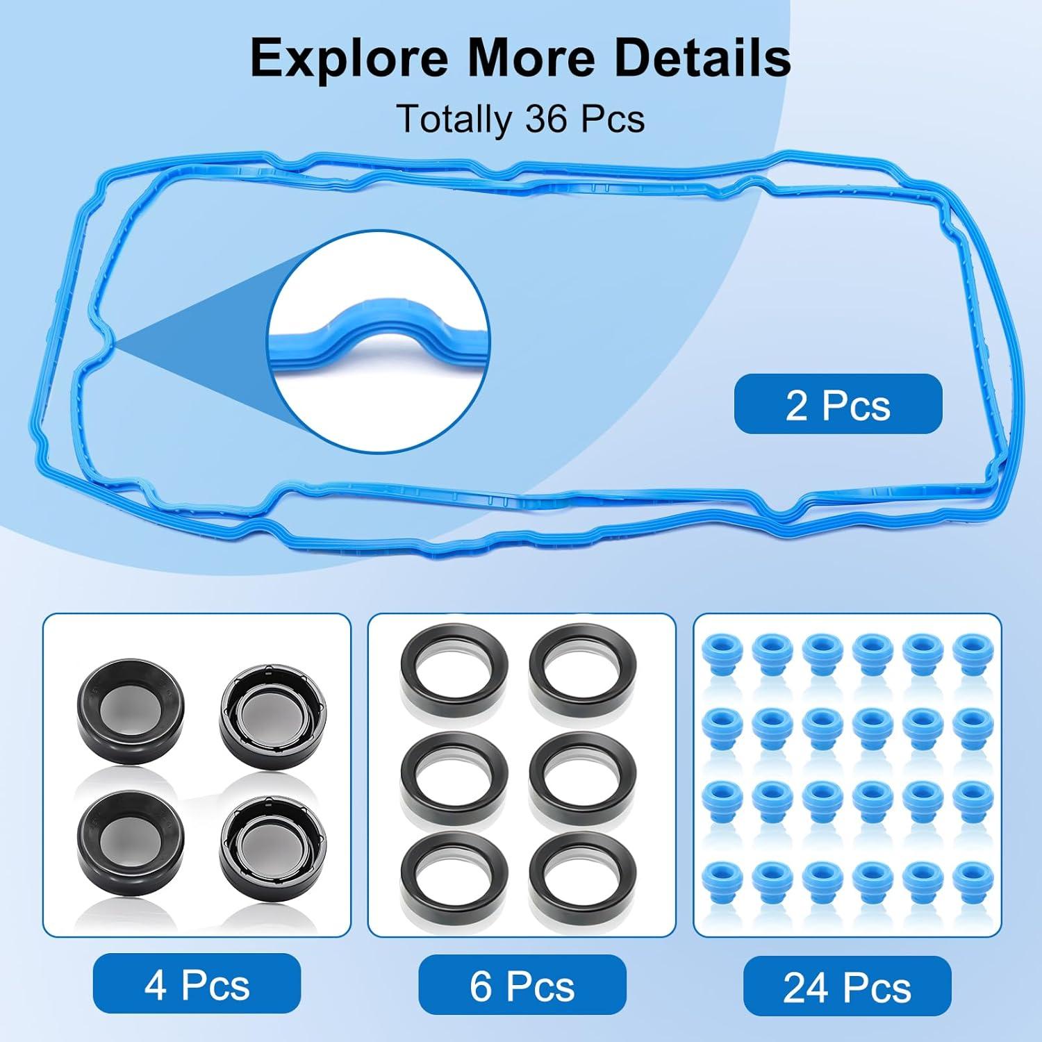 Juego de Juntas de Tapa de Válvula Keriolee VS50814R 36PCS