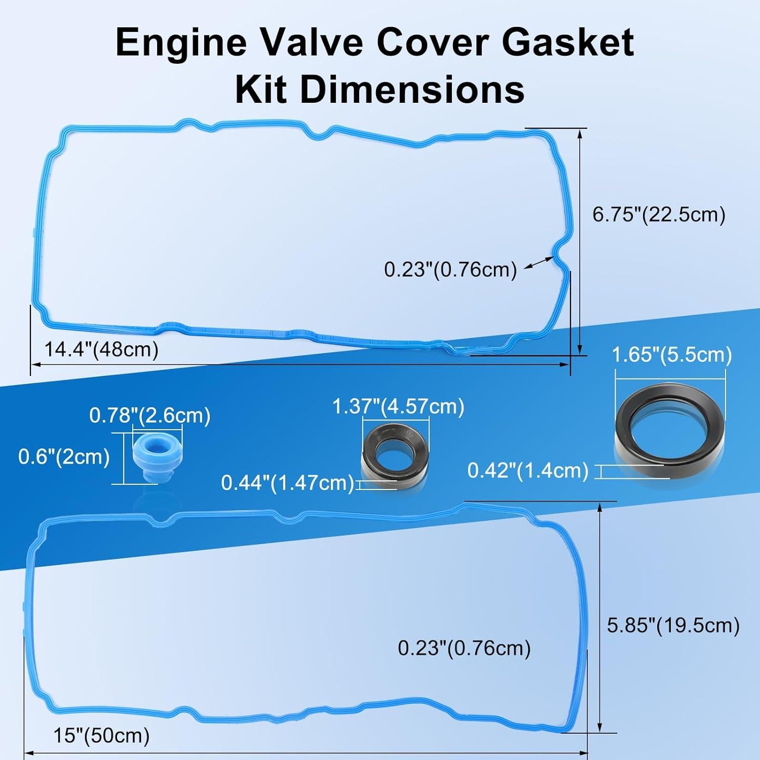 Juego de Juntas de Tapa de Válvula Keriolee VS50814R 36PCS
