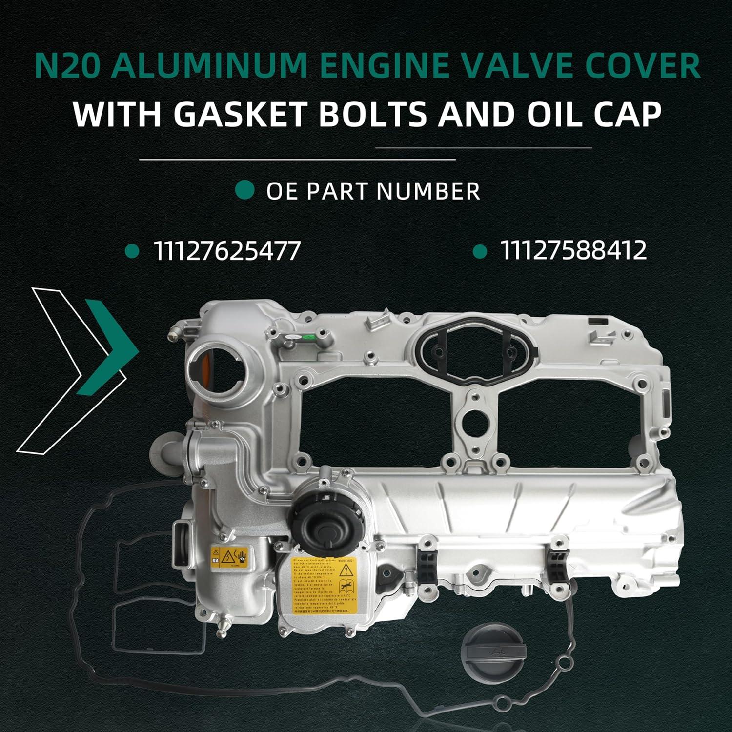 Cubierta de Válvula de Motor Aluminio N20 para BMW 2.0L