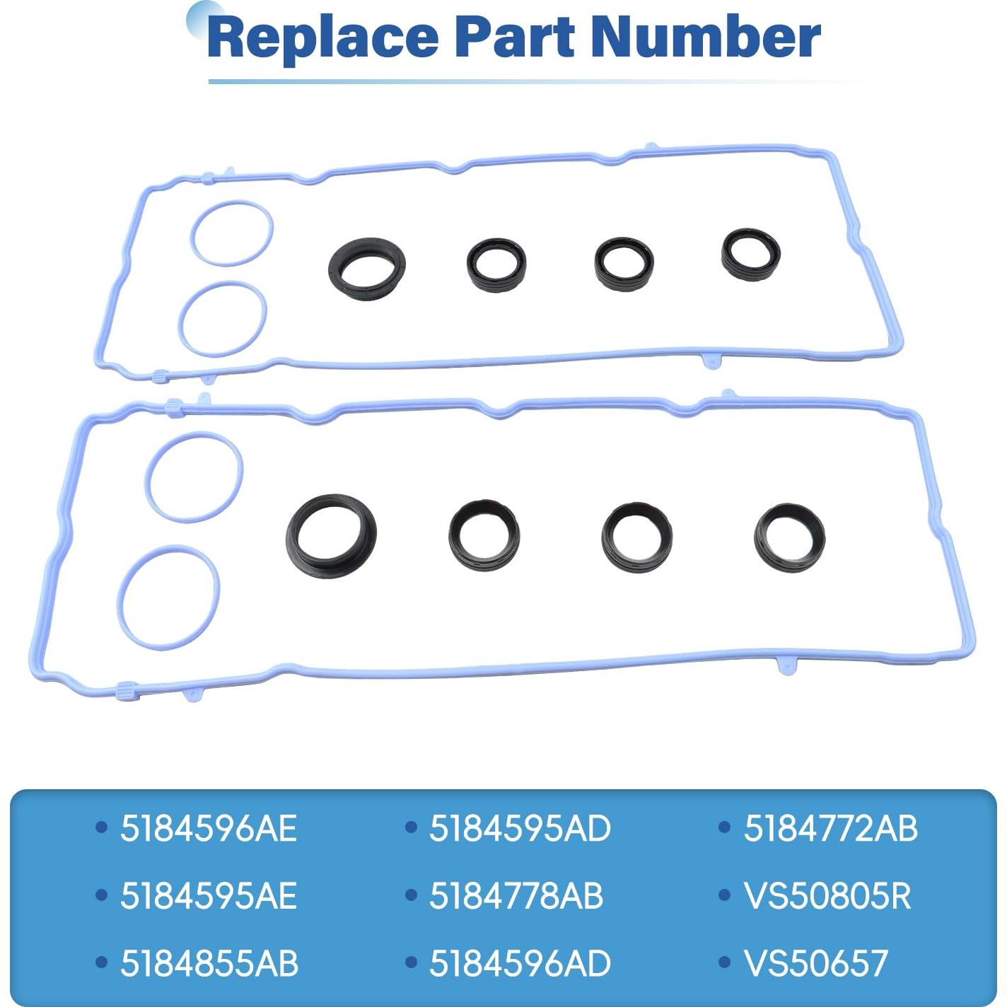 Juego de Junta de Tapa de Válvula GZZTorres VS50805R Compatible Dodge