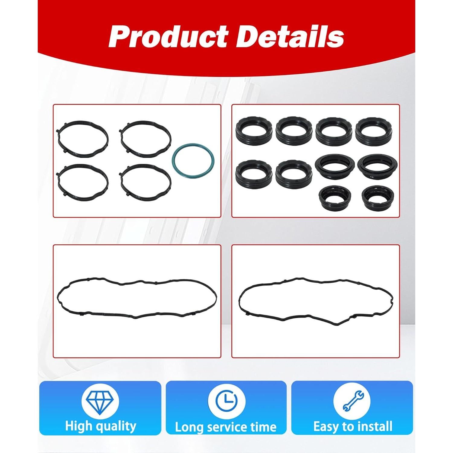 Juego de Junta de Tapa de Válvula BTROVIA VC1184G Compatible