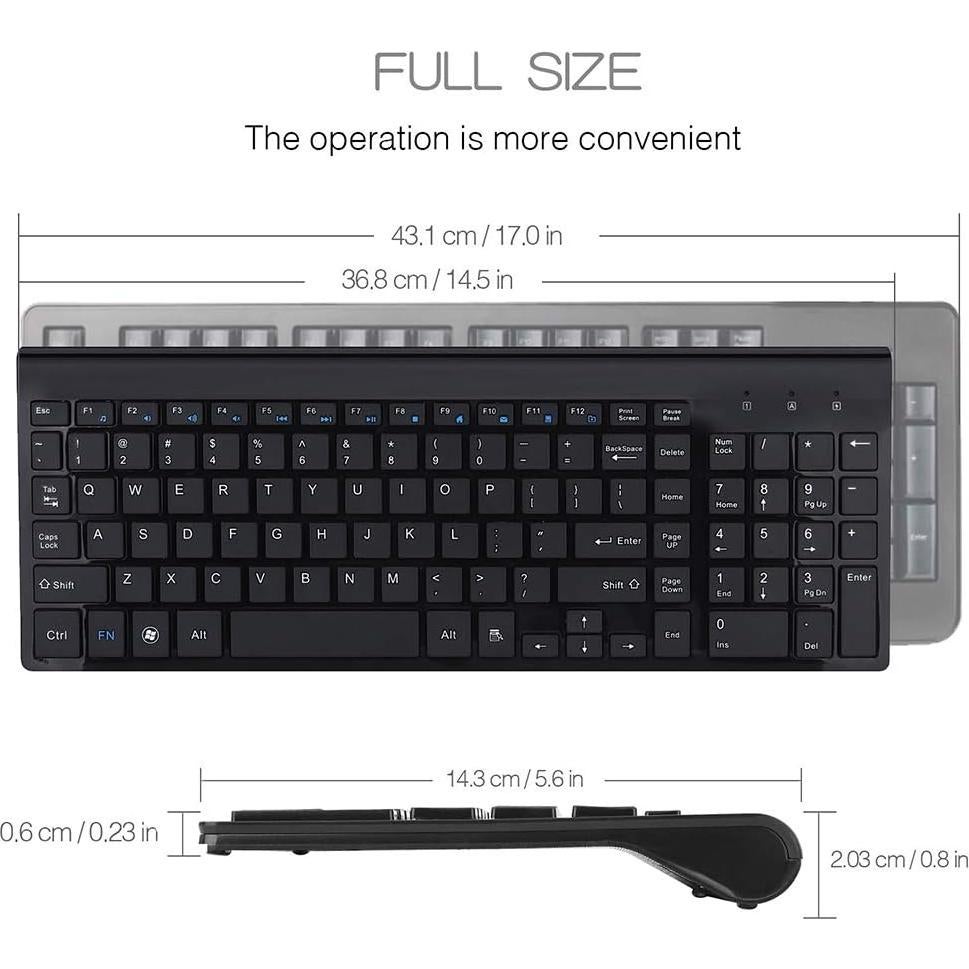 Combo Teclado y Ratón Inalámbrico Fonicer USB C y A