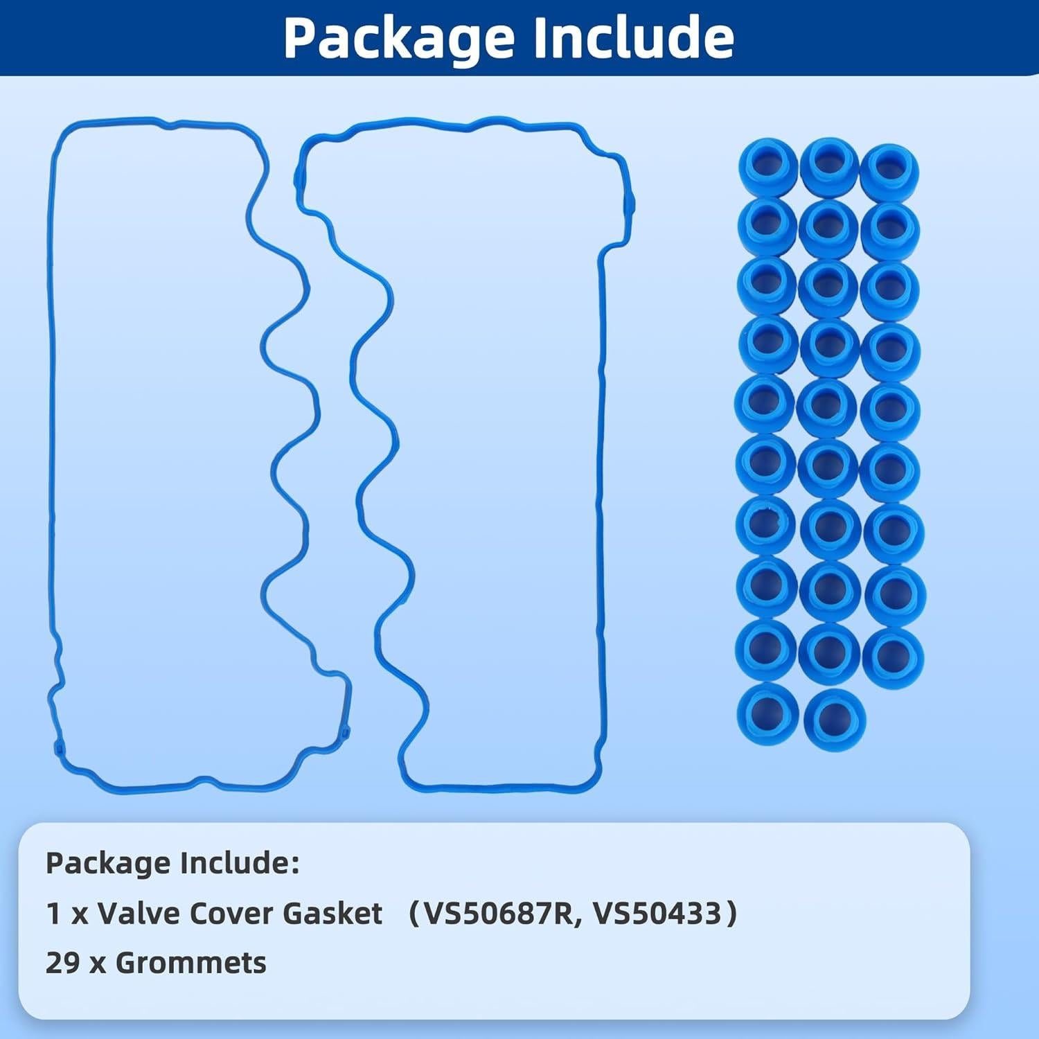 Juego de Junta de Tapa de Válvula RICHWEI VS50687R para Ford, Lincoln, Mercury
