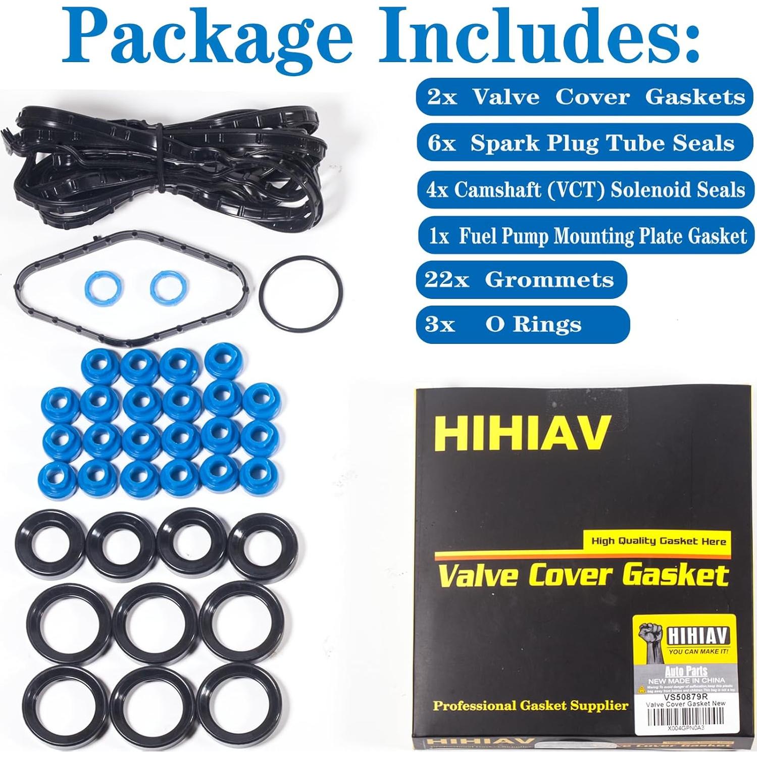 Junta de Tapa de Válvula HIHIAV VS50879R para Ford 3.5L Turbo