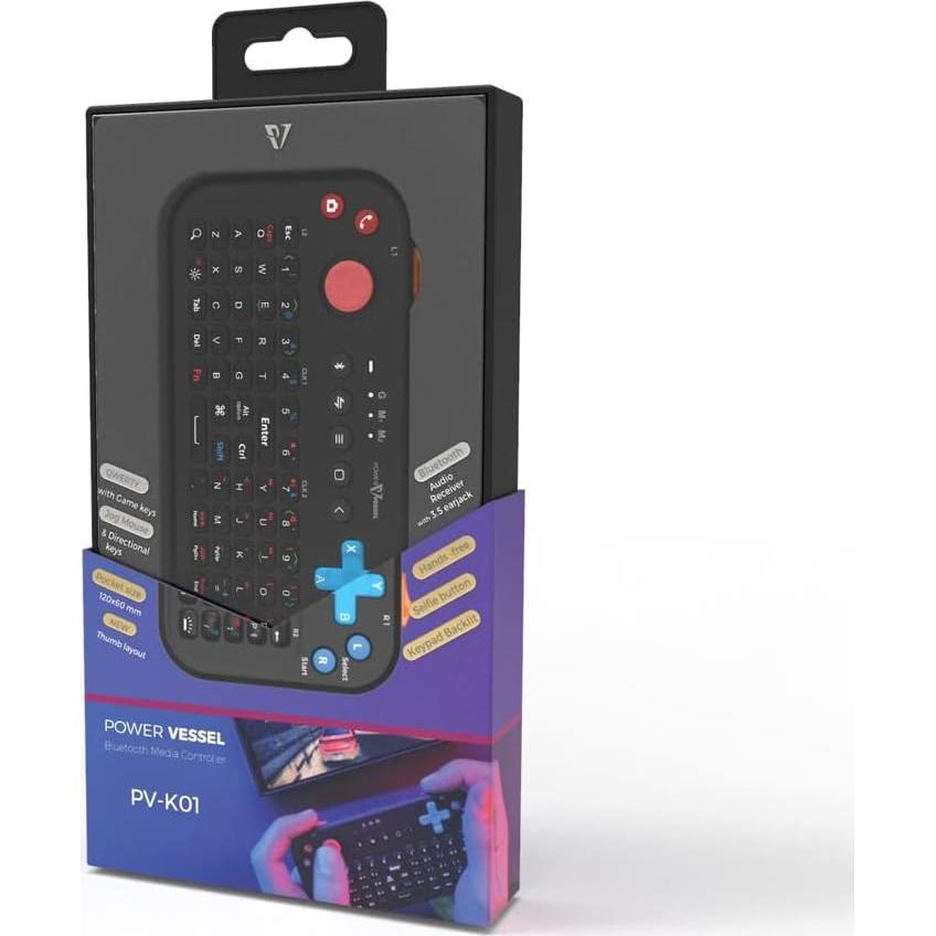 Teclado Bluetooth FUNDIAN con mouse jog y audio - Negro
