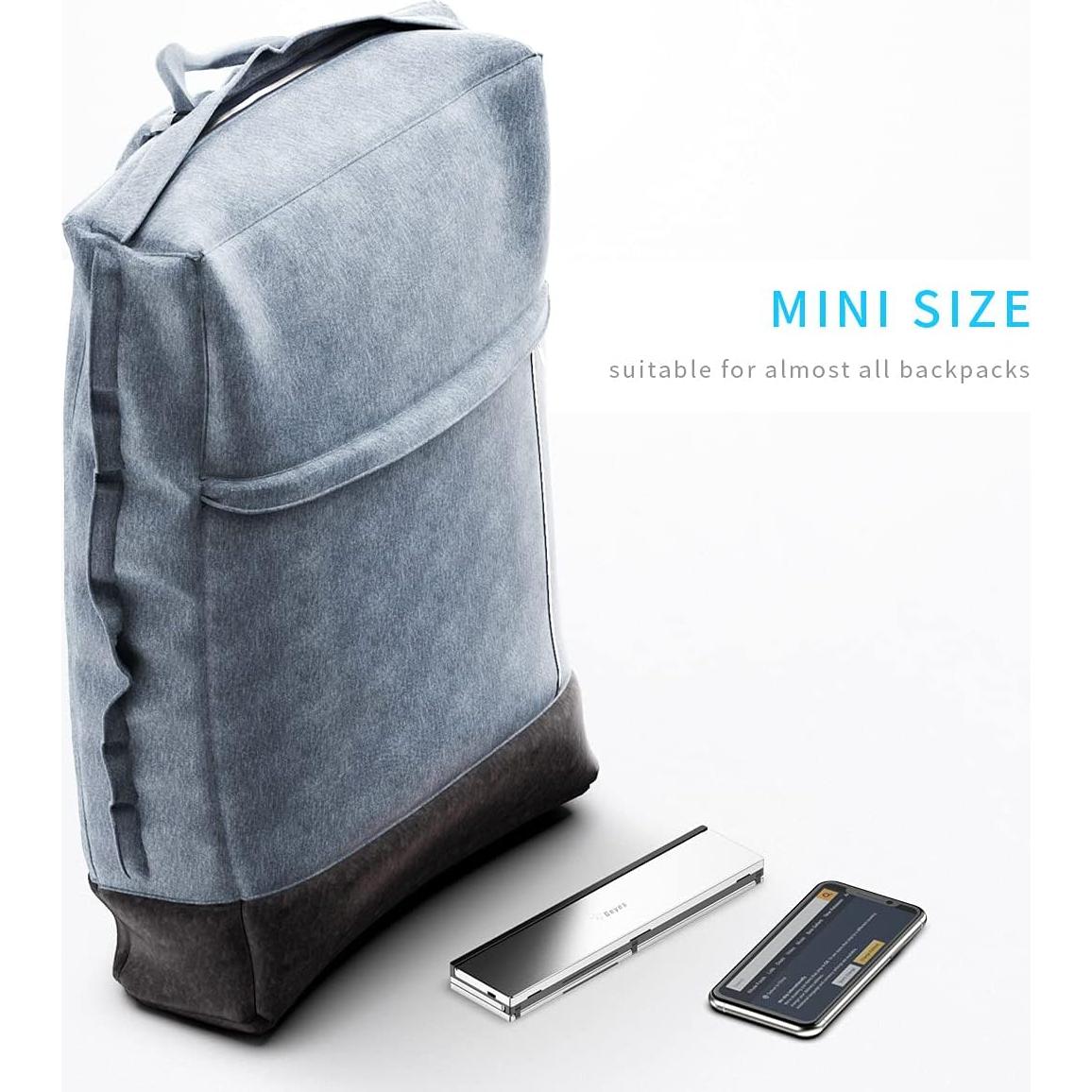 Teclado Bluetooth Geyes GK608 Plegable Aluminio Plata