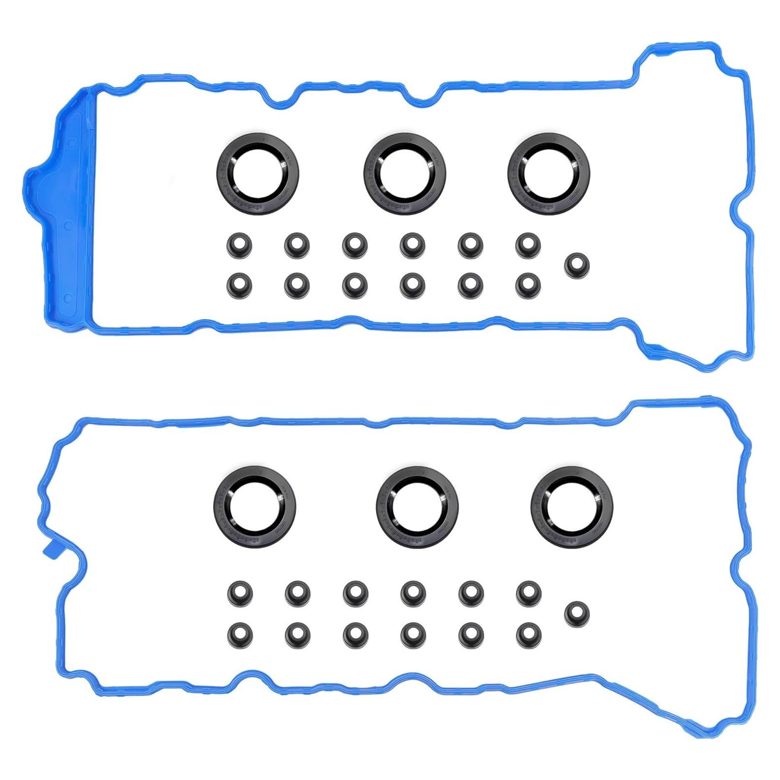 Sorello Engine Valve Cover Gasket Set Fit for Chevrolet Camaro Caprice Impala Traverse for Cadillac ATS CTS SRX STS XTS GMC Buick Saab Saturn 3.0L 3.6L V6 - Replace VS50502 VS50808R