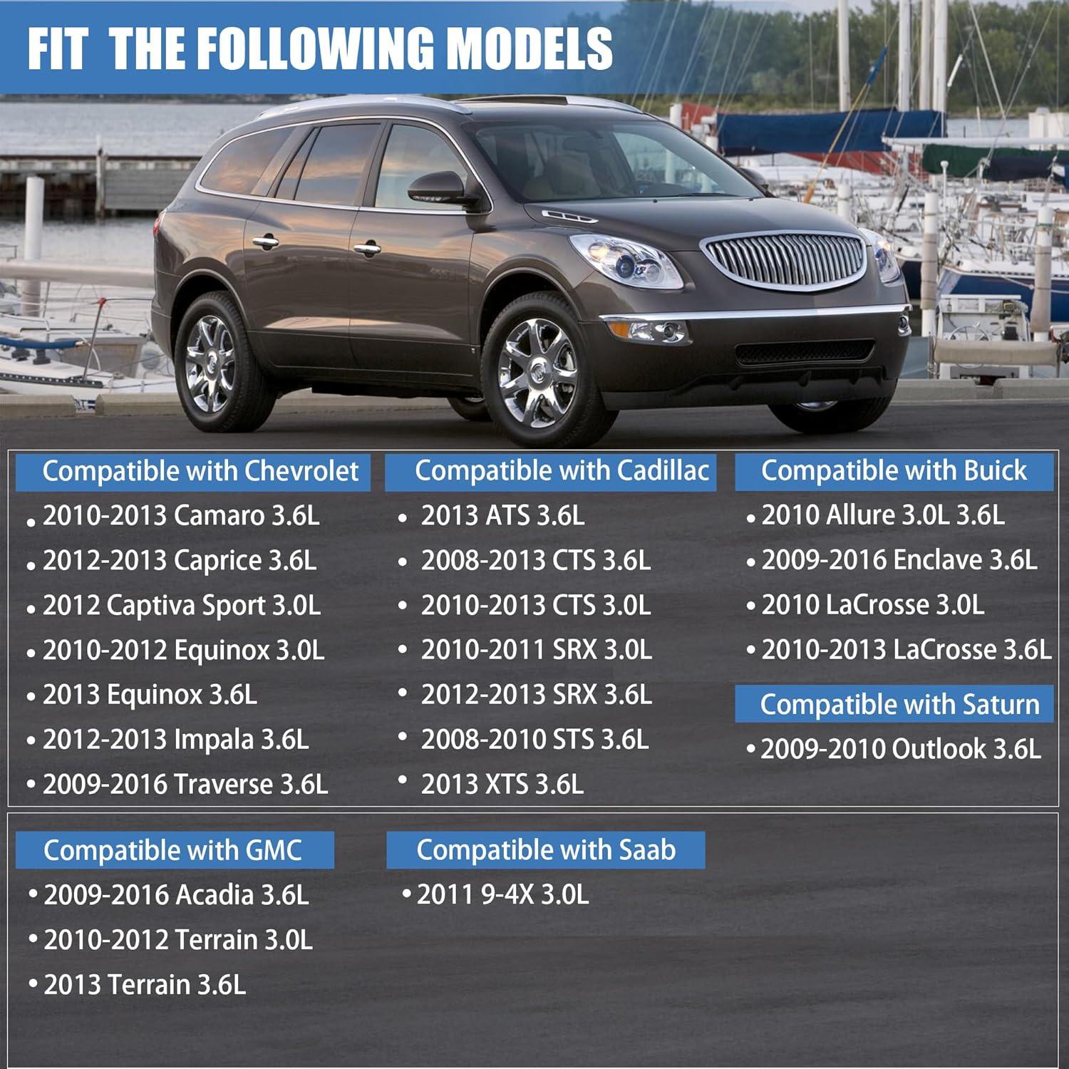 Sorello Engine Valve Cover Gasket Set Fit for Chevrolet Camaro Caprice Impala Traverse for Cadillac ATS CTS SRX STS XTS GMC Buick Saab Saturn 3.0L 3.6L V6 - Replace VS50502 VS50808R