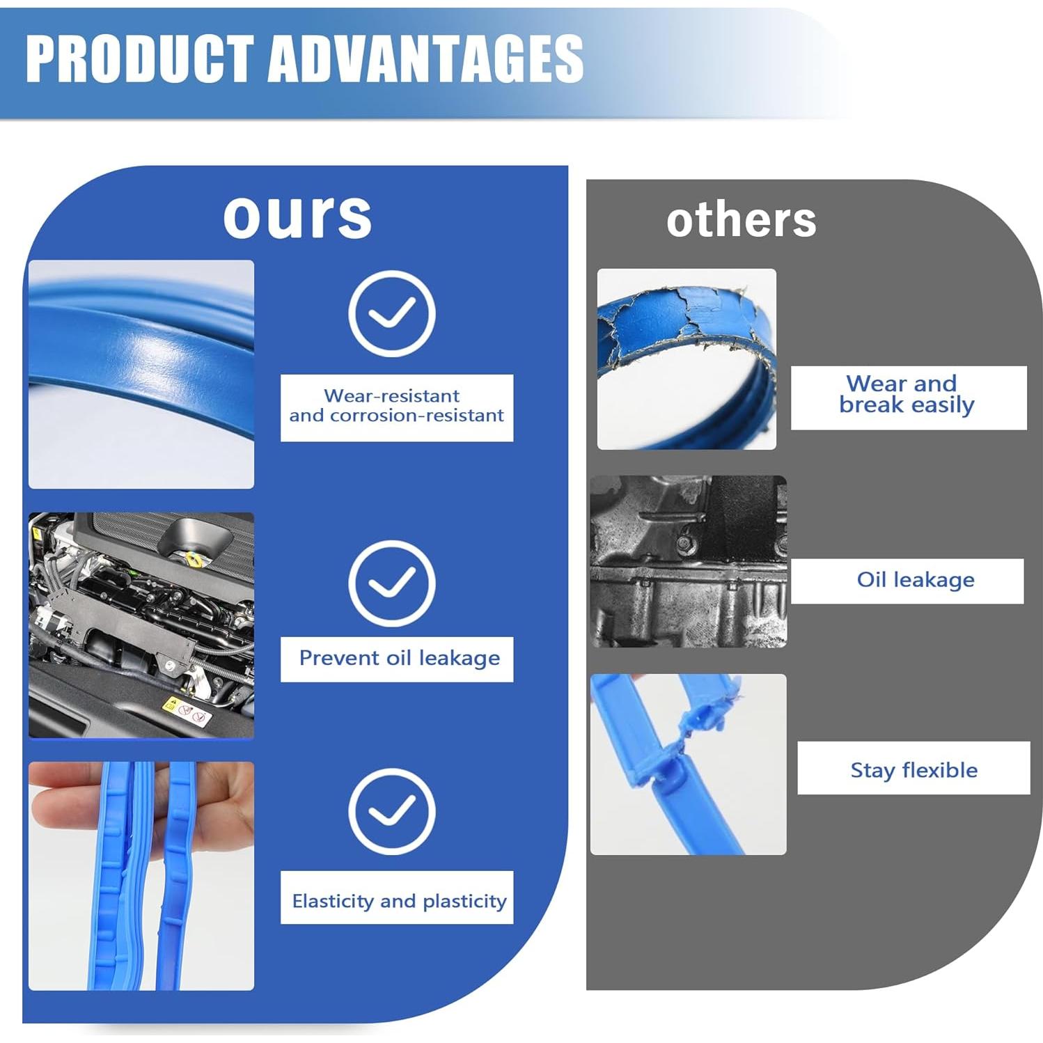 Sorello Engine Valve Cover Gasket Set Fit for Chevrolet Camaro Caprice Impala Traverse for Cadillac ATS CTS SRX STS XTS GMC Buick Saab Saturn 3.0L 3.6L V6 - Replace VS50502 VS50808R