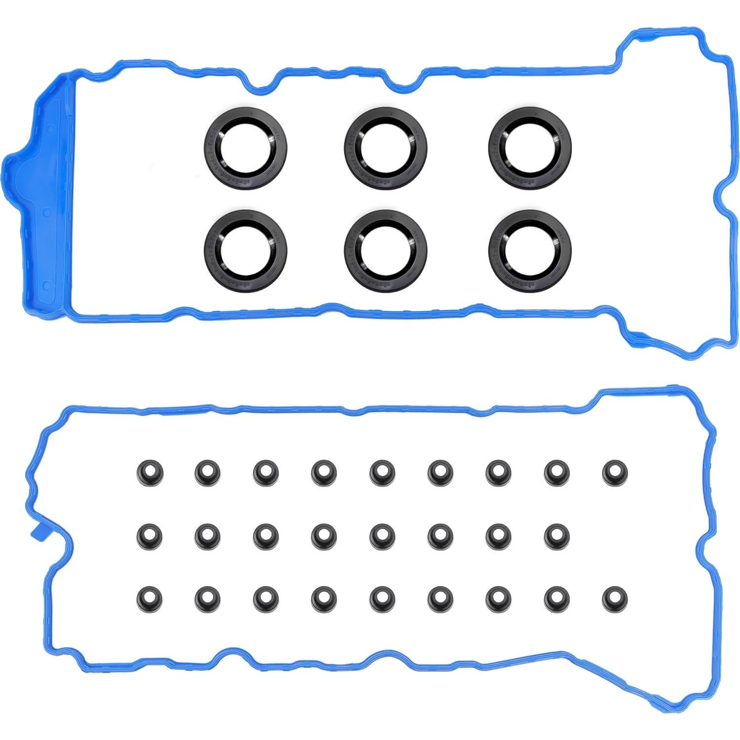 Sorello Engine Valve Cover Gasket Set Fit for Chevrolet Camaro Caprice Impala Traverse for Cadillac ATS CTS SRX STS XTS GMC Buick Saab Saturn 3.0L 3.6L V6 - Replace VS50502 VS50808R