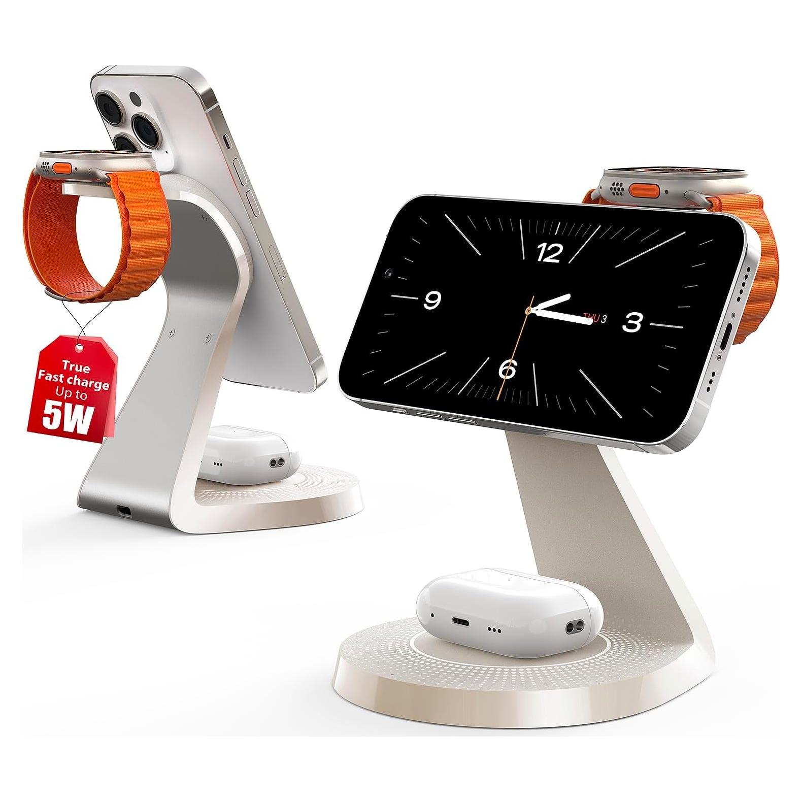 Estación de Carga 3 en 1 LONGCONN para iPhone, Apple Watch y AirPods