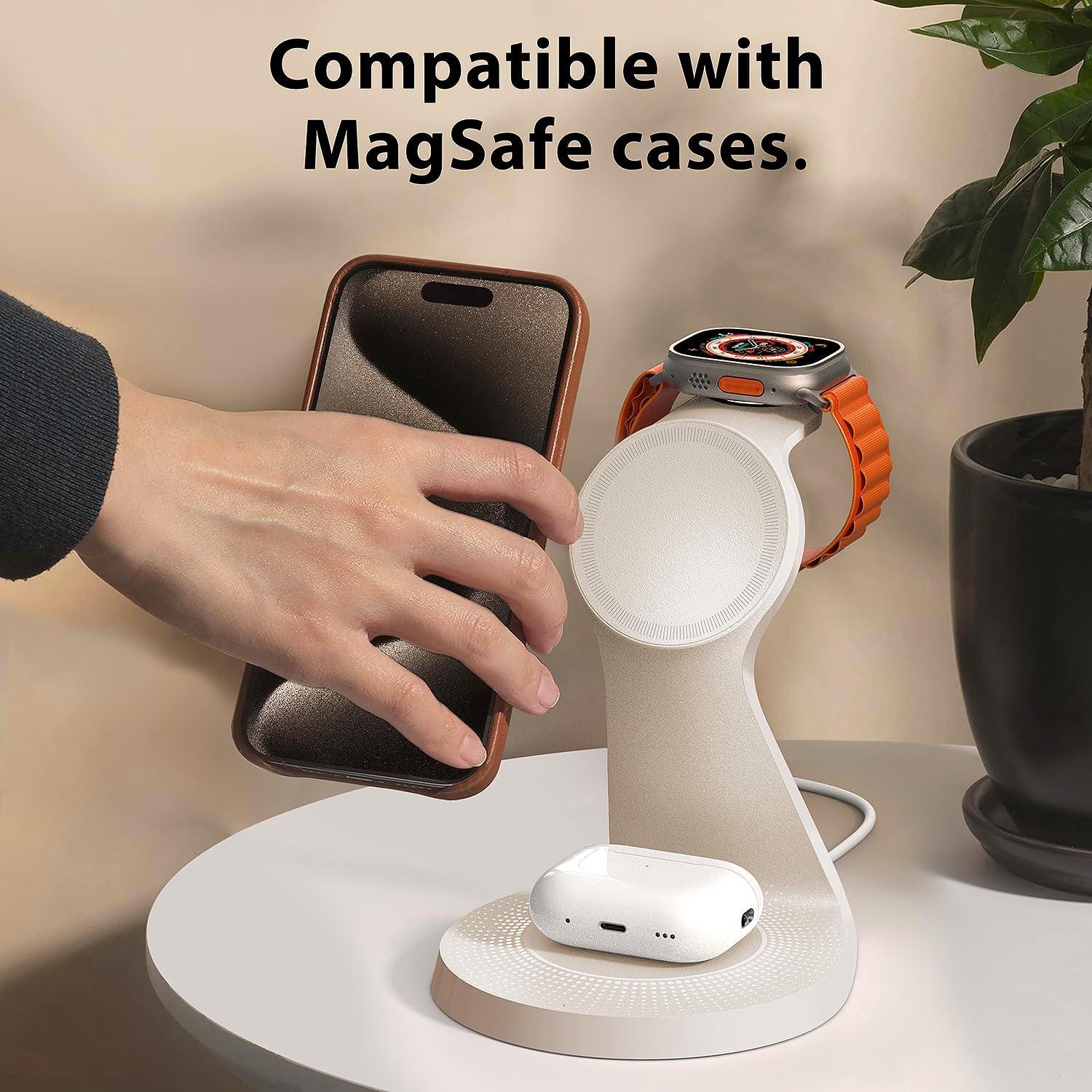 Estación de Carga 3 en 1 LONGCONN para iPhone, Apple Watch y AirPods