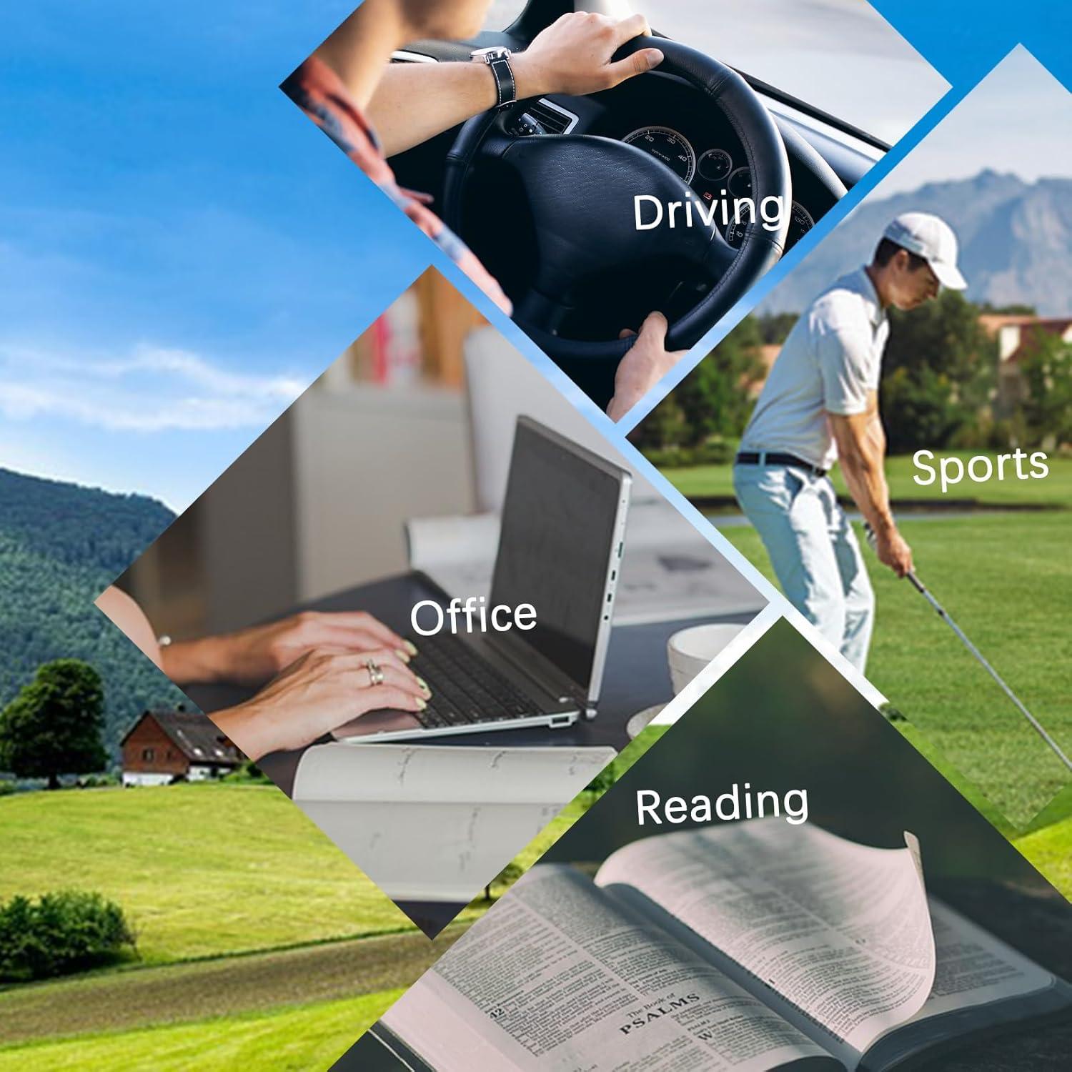 Gafas de lectura progresivas Titanio UV400 3.0x sin marco