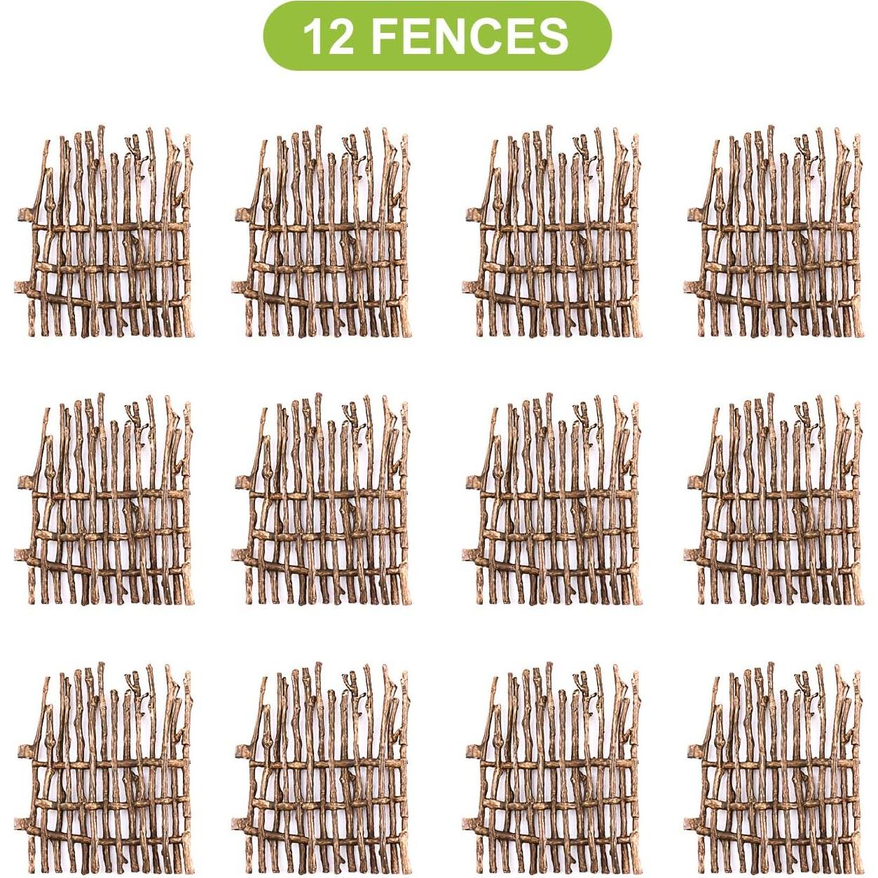 Juego de Cerca de Granja Volnau 12 Piezas Madera Plástica