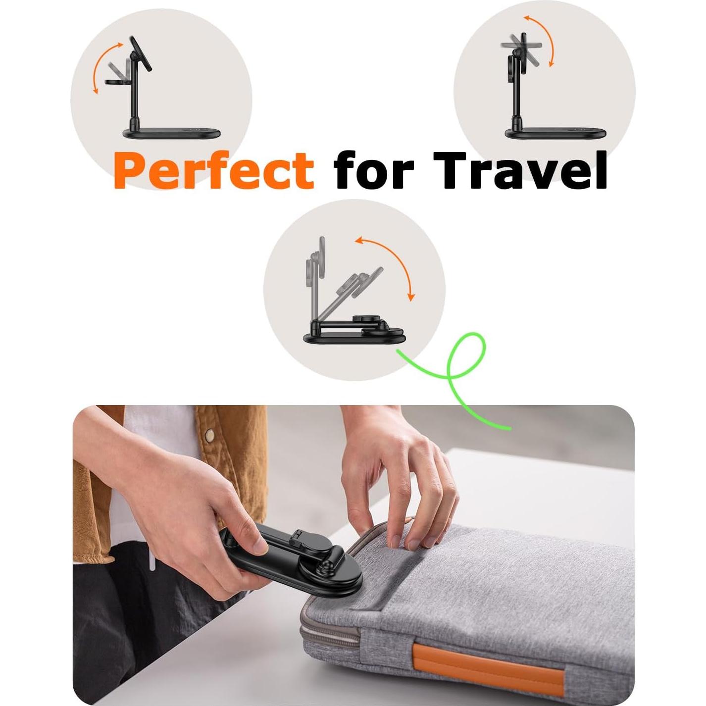 Estación de Carga Inalámbrica Mag-Safe 3 en 1 15W Negro