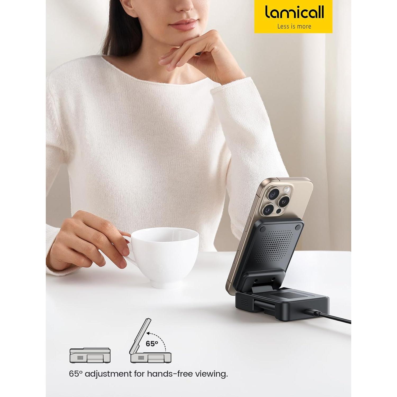 Estación de Carga 3 en 1 Lamicall para Apple - Soporte Plegable