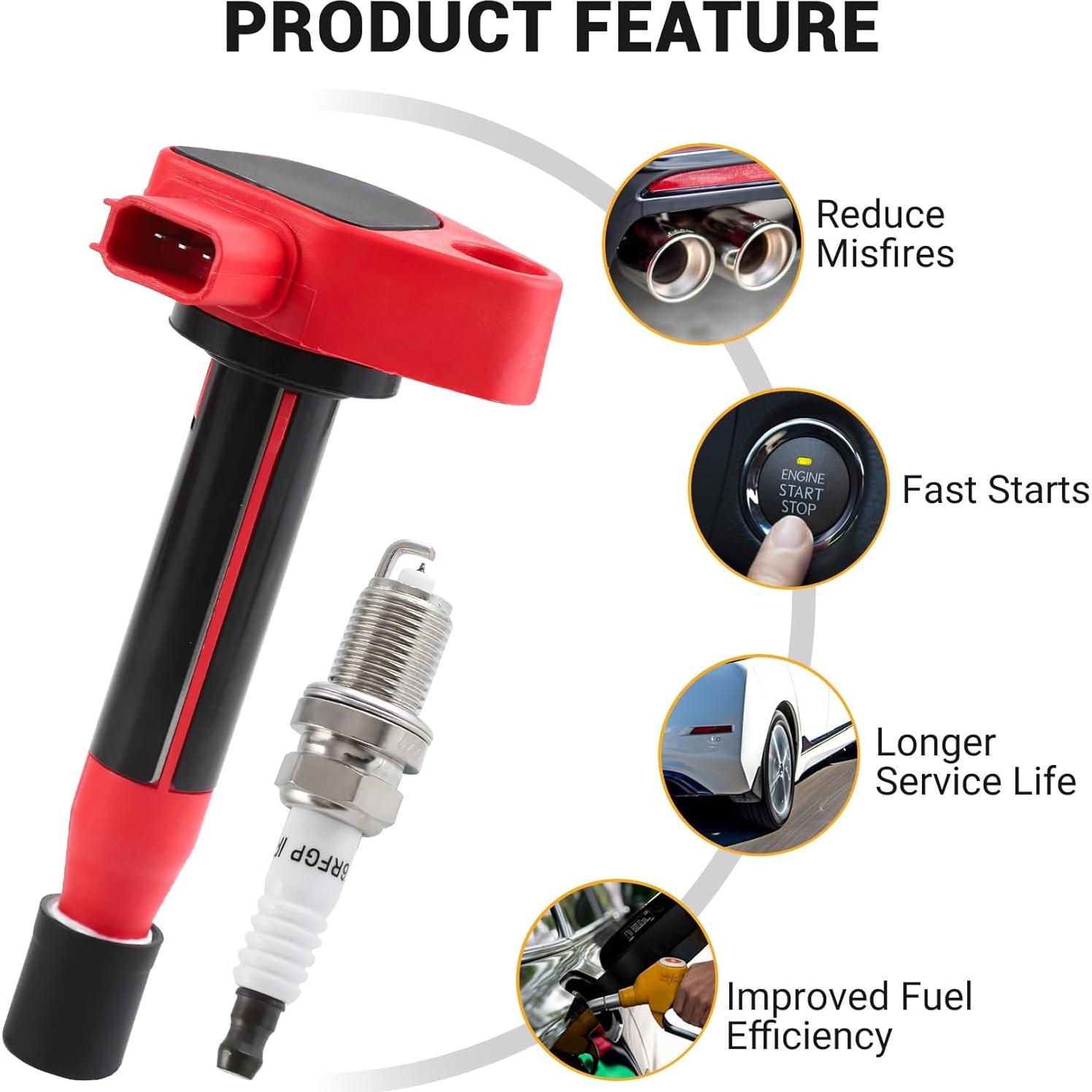 Paquete de Bobinas de Encendido Pindex UF242 y Bujías Iridio