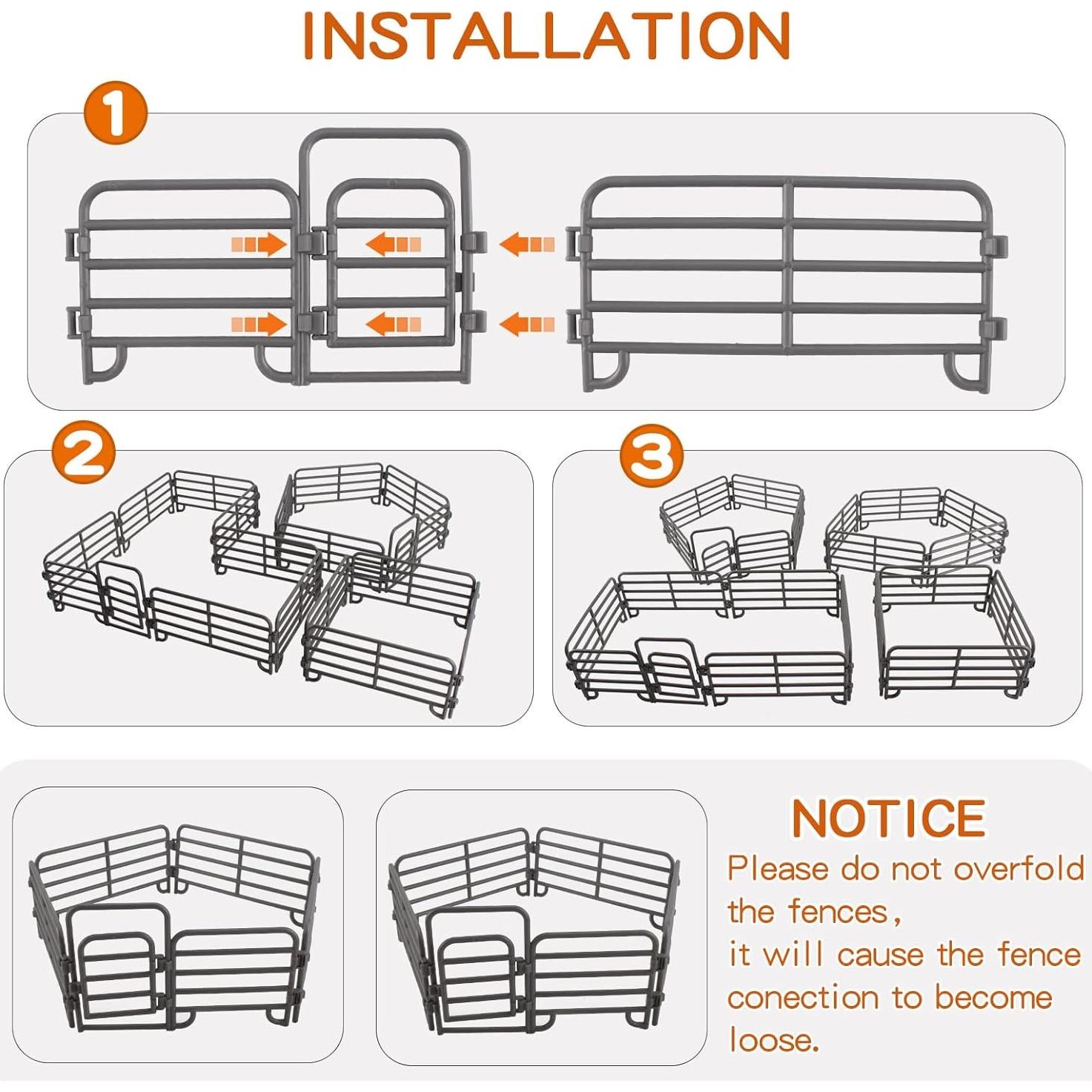 Juego de Cerca de Corral 20PCS LC JoyCre para Niños