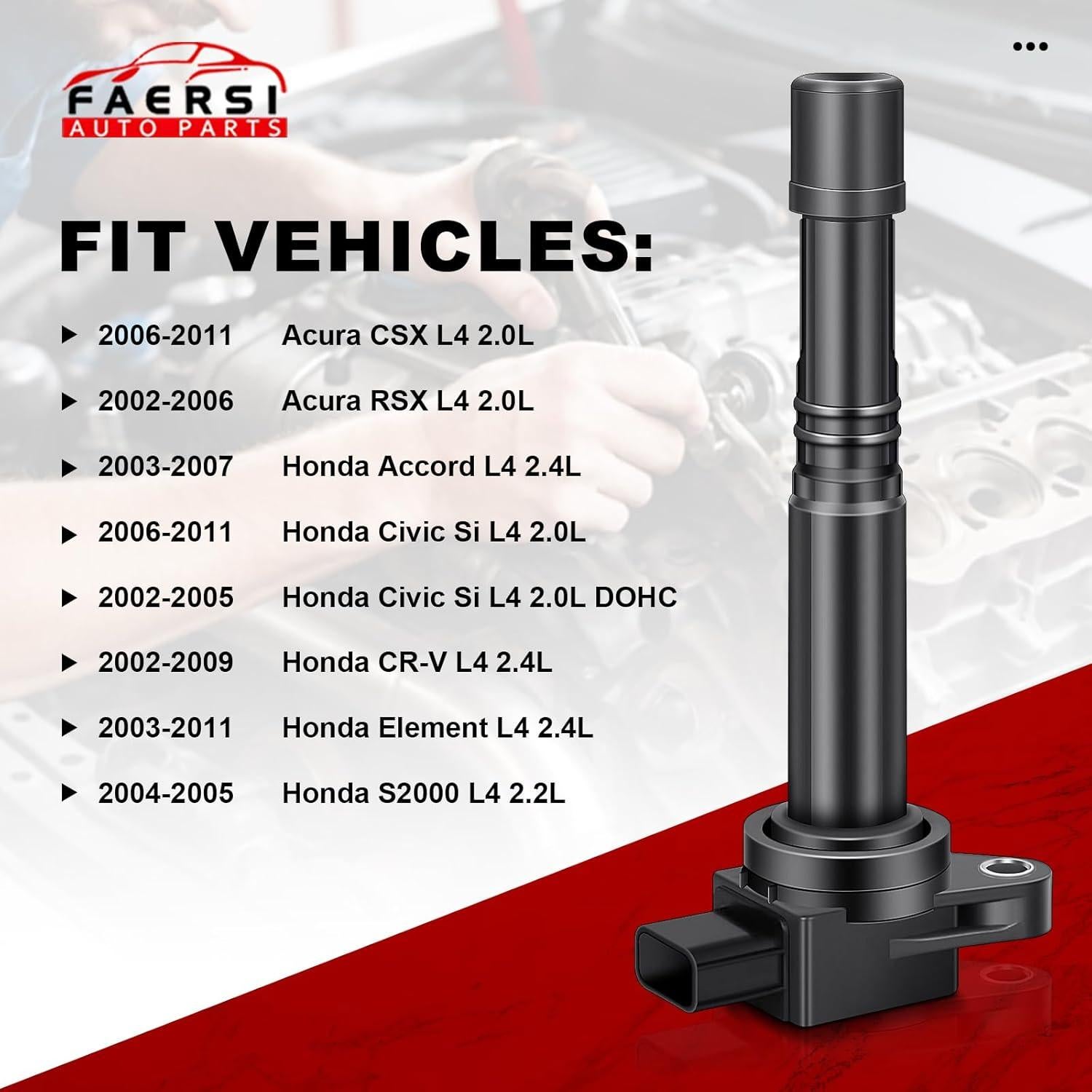 Juego de 4 Bobinas de Encendido FAERSI UF311 UF583 C1382