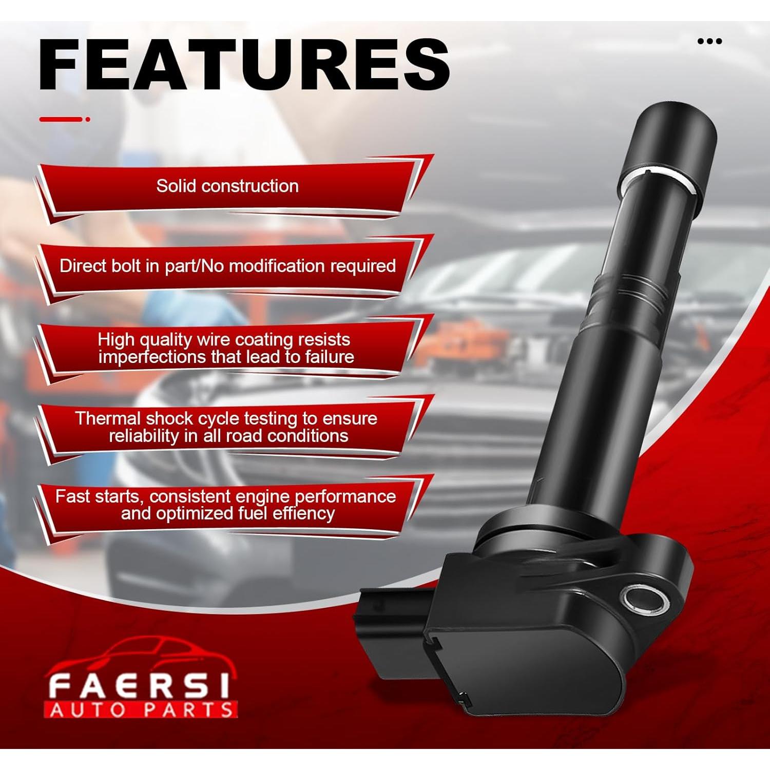 Juego de 4 Bobinas de Encendido FAERSI UF311 UF583 C1382