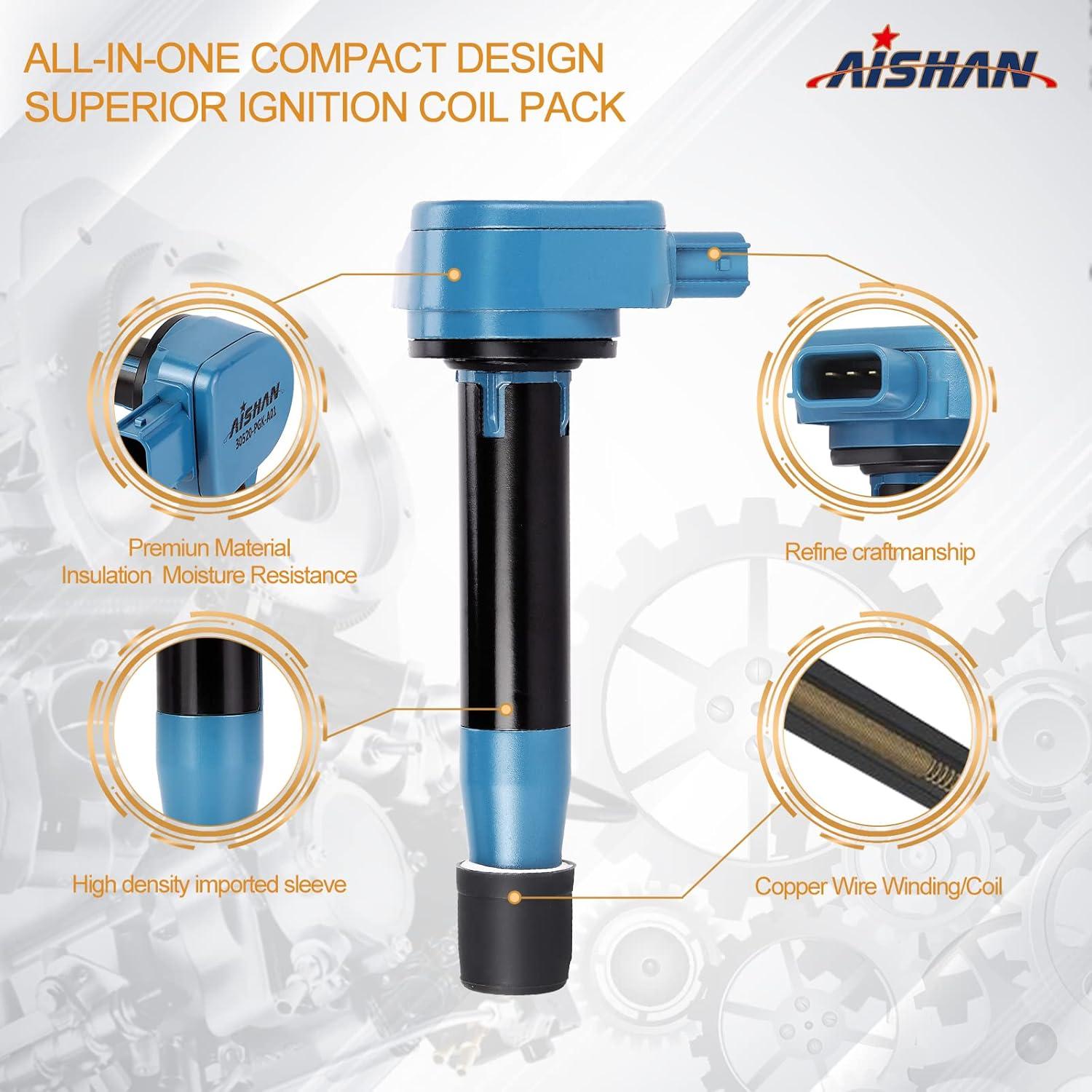 Juego de 6 Bobinas de Encendido AISHAN UF242 para Honda y Acura