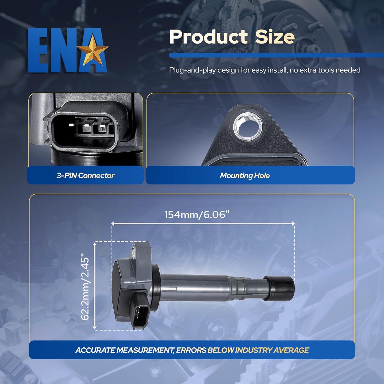 Juego de 6 Bobinas de Encendido ENA V6 3.0L 3.5L 3.7L Honda Acura