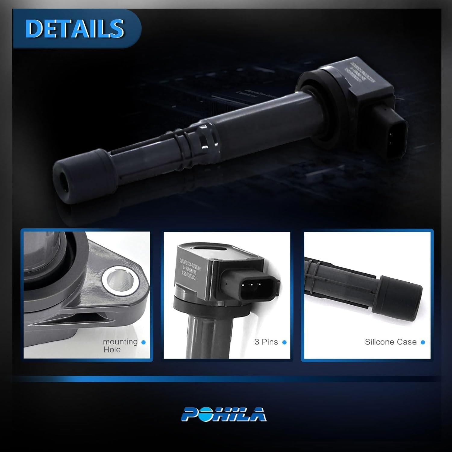 Juego de 4 Bobinas de Encendido y Bujías POHILA 2.4L 2.0L