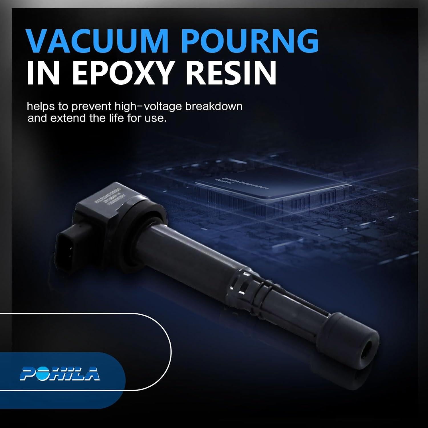 Juego de 4 Bobinas de Encendido y Bujías POHILA 2.4L 2.0L