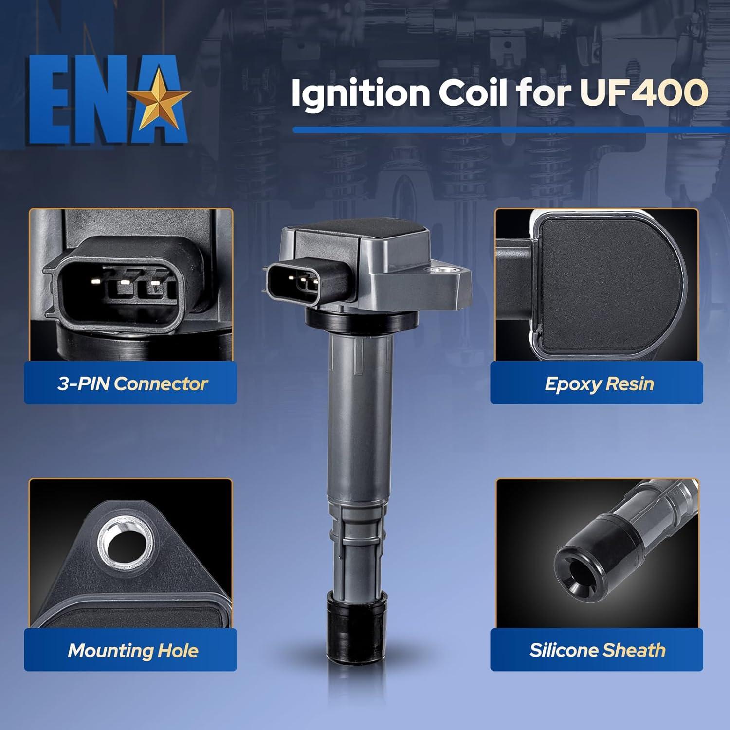 Juego de 4 Bobinas de Encendido ENA para Honda Civic y Acura EL