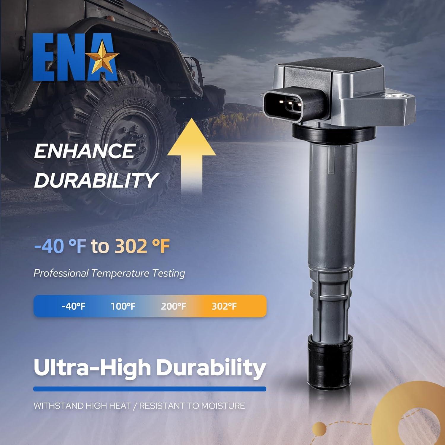 Juego de 4 Bobinas de Encendido ENA para Honda Civic y Acura EL