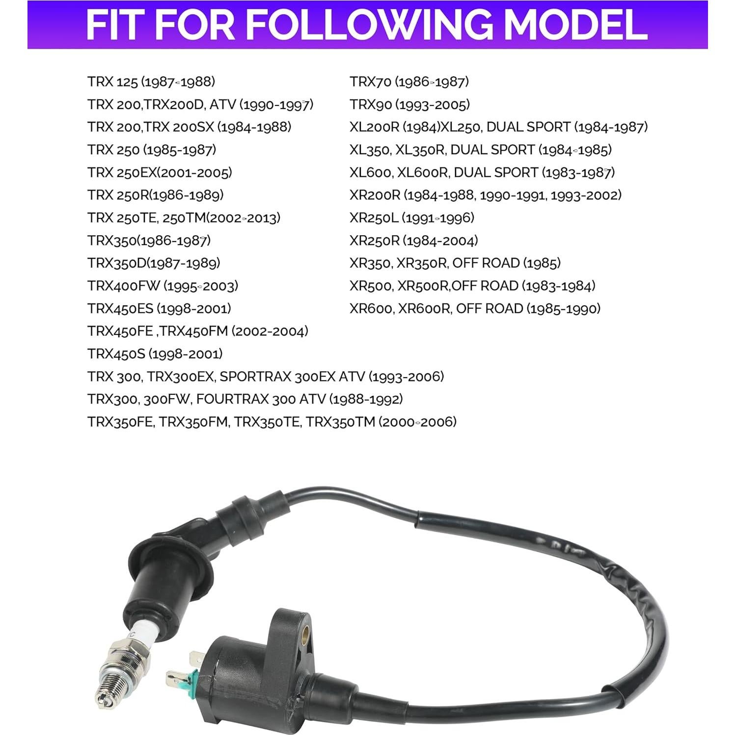 RACOONA Universal Spark Plug, High Performance Racing Ignition Coil Electrode Spark Plug, Fit for 50cc-150cc Motorcycle ATV Scooter Moped Go Kart