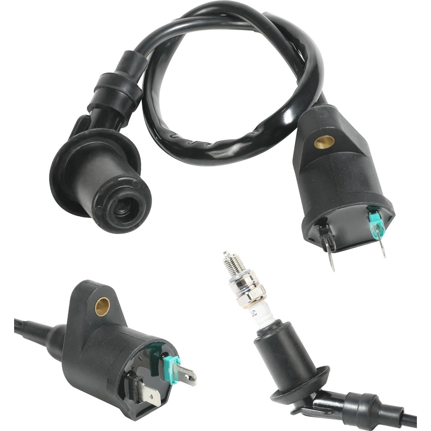 RACOONA Universal Spark Plug, High Performance Racing Ignition Coil Electrode Spark Plug, Fit for 50cc-150cc Motorcycle ATV Scooter Moped Go Kart