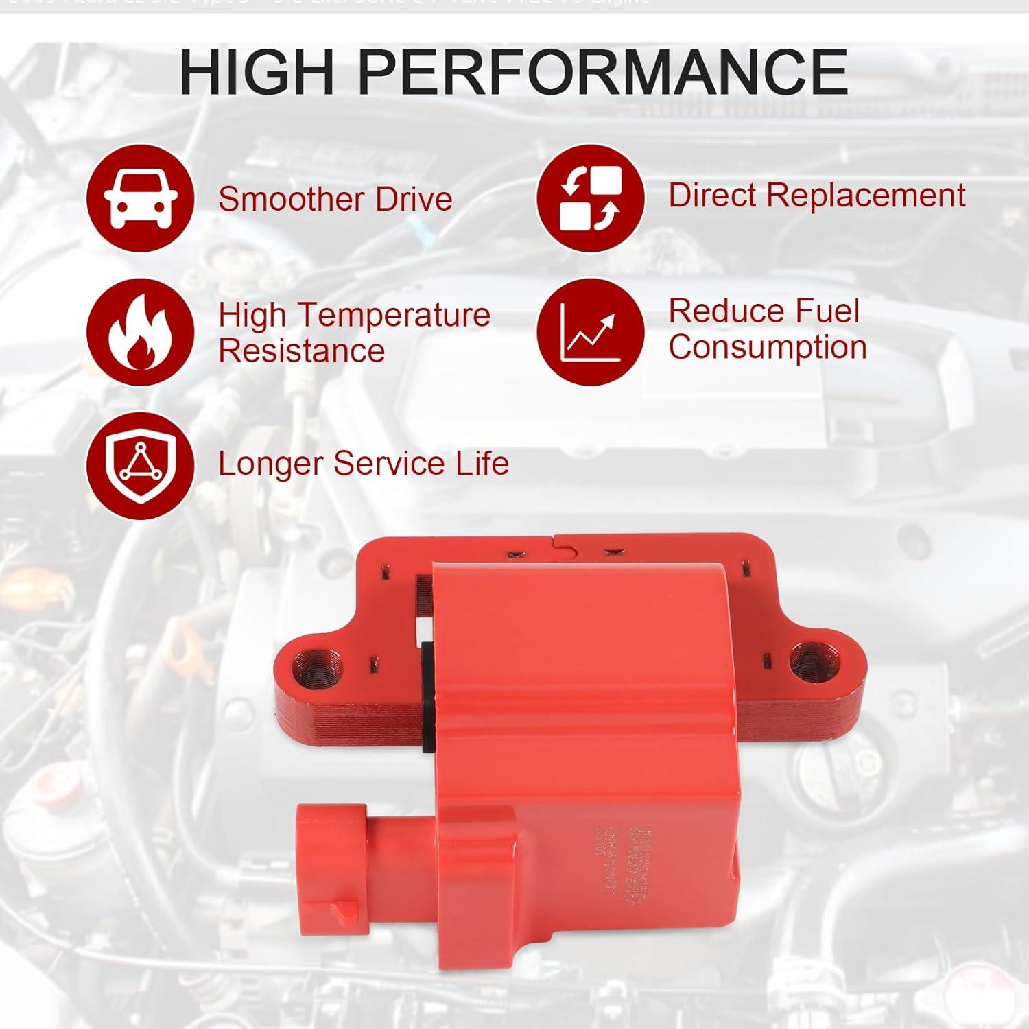 Bobina de Encendido JDMSPEED Cuadrado Rojo UF271 D581 2.48kg