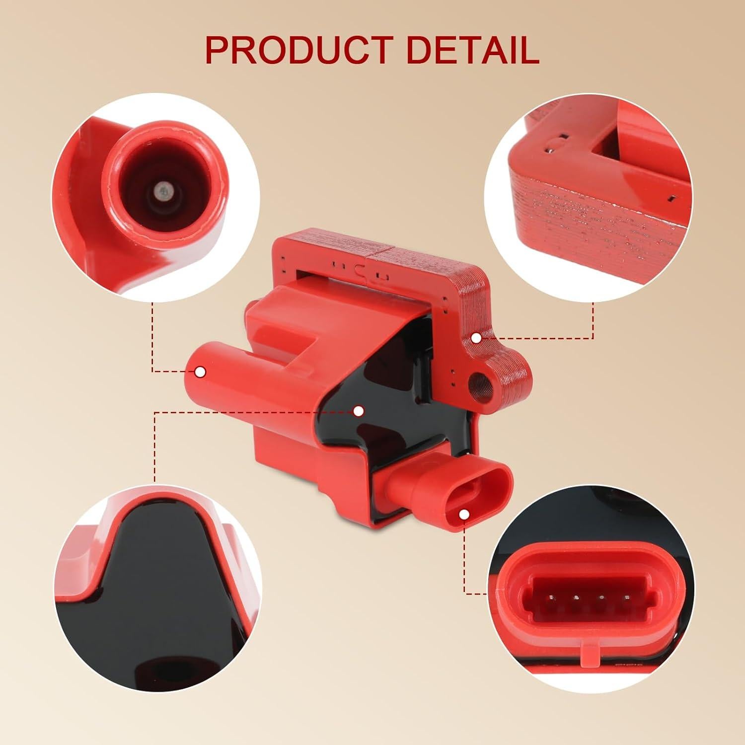 Bobina de Encendido JDMSPEED Cuadrado Rojo UF271 D581 2.48kg