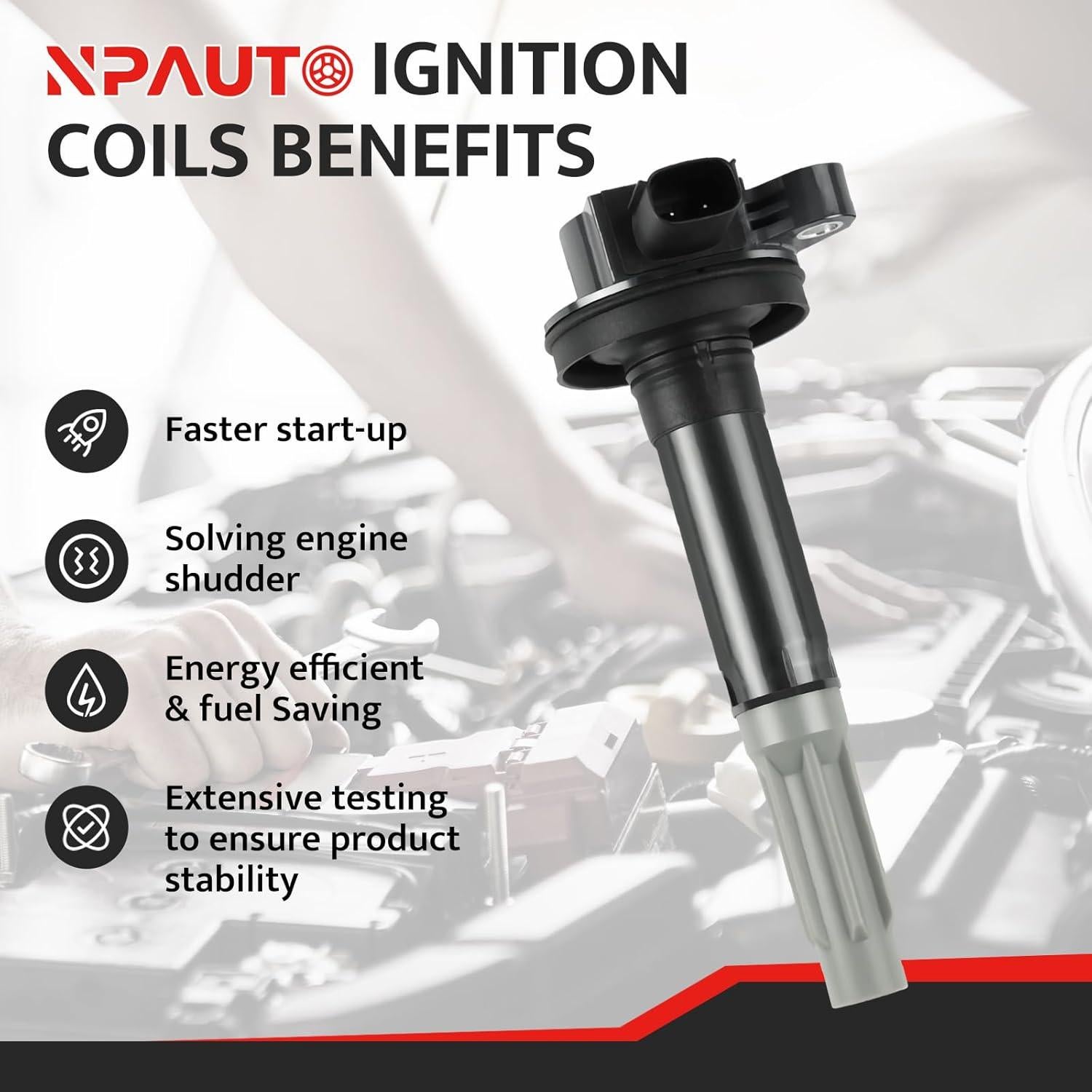 Juego de 8 Bobinas de Encendido NPAUTO UF-622 para Ford 5.0L V8