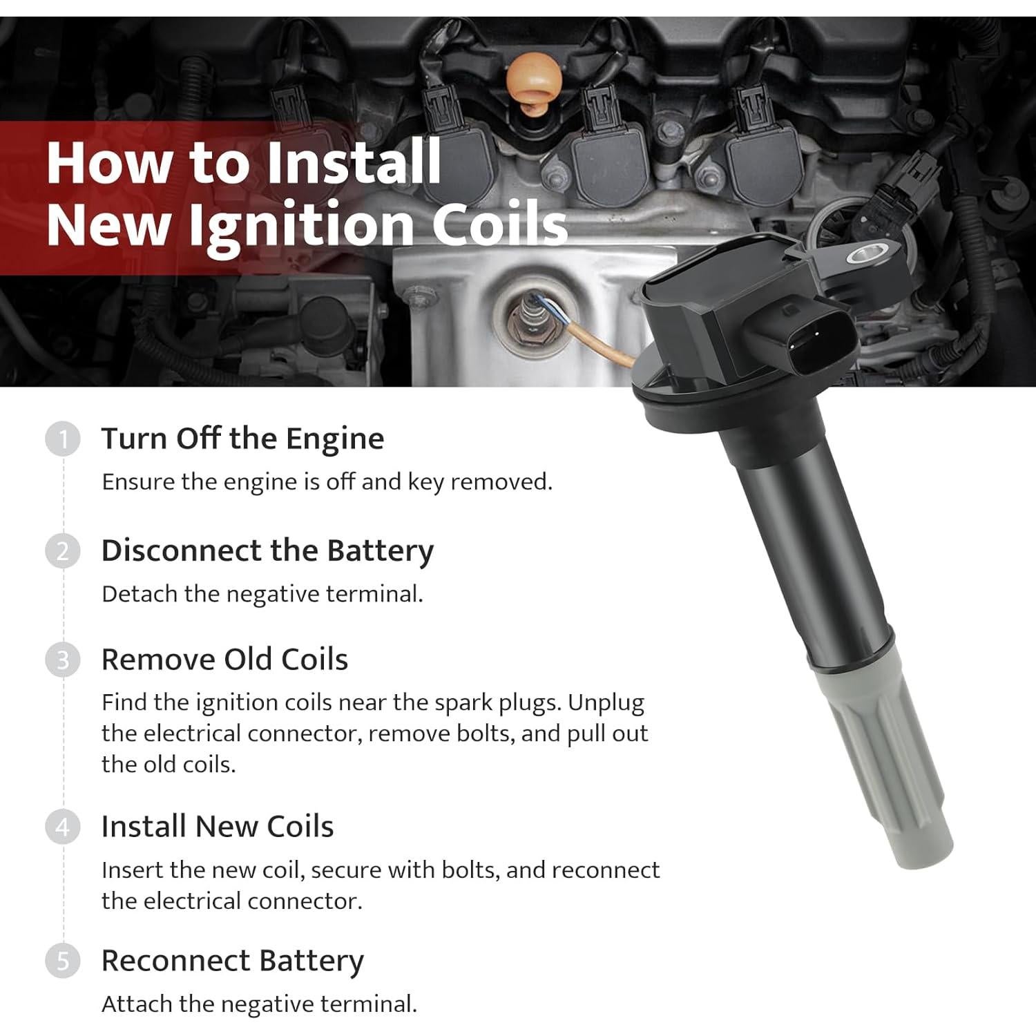 Juego de 8 Bobinas de Encendido NPAUTO UF-622 para Ford 5.0L V8