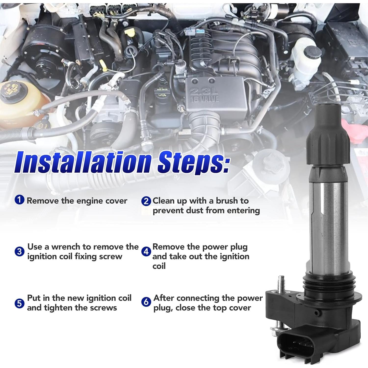 Paquete de 6 Bobinas de Encendido y Bujías LCWRGS para GMC 2010-2016