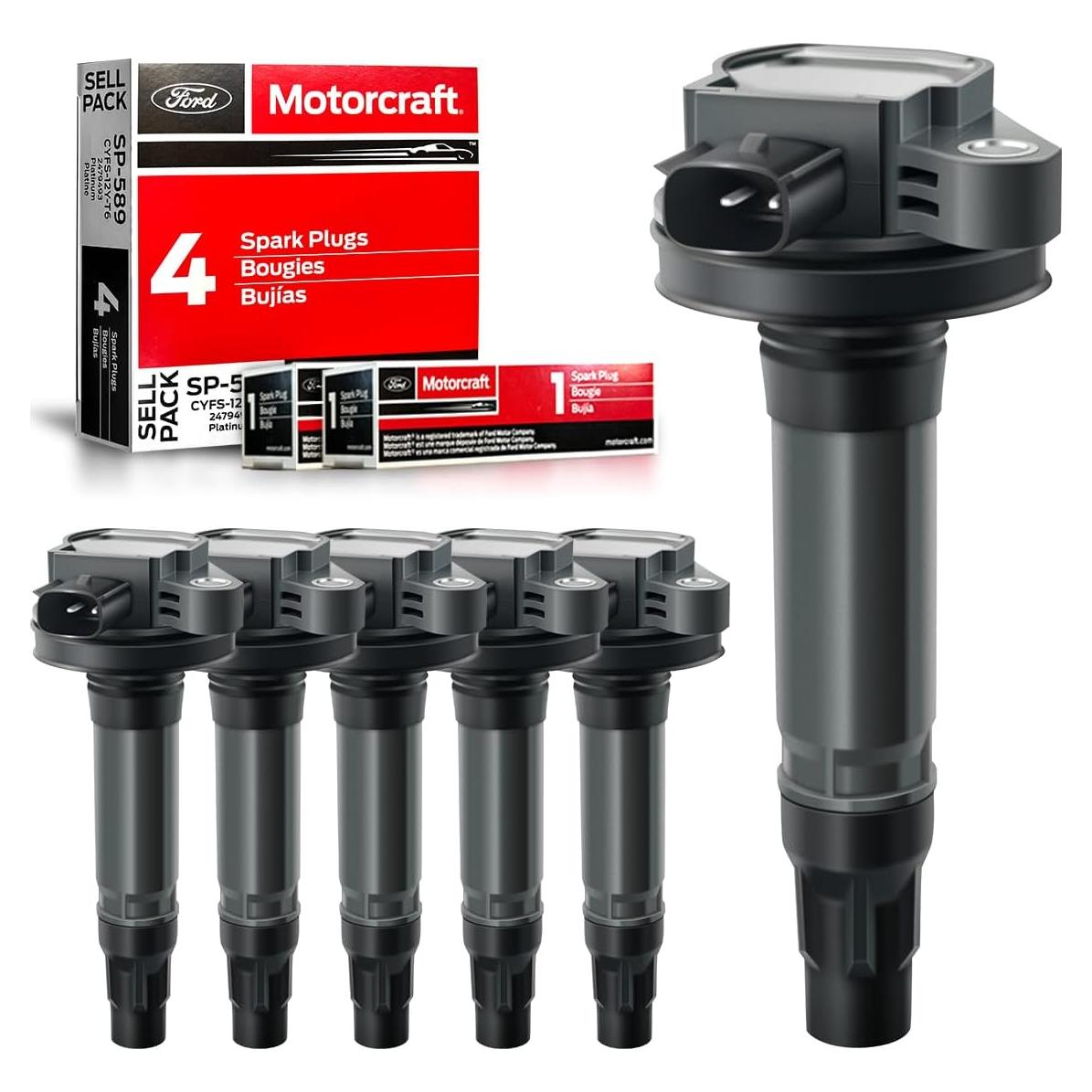 Juego de 6 Bobinas de Encendido y Bujías Platino MAS SP589