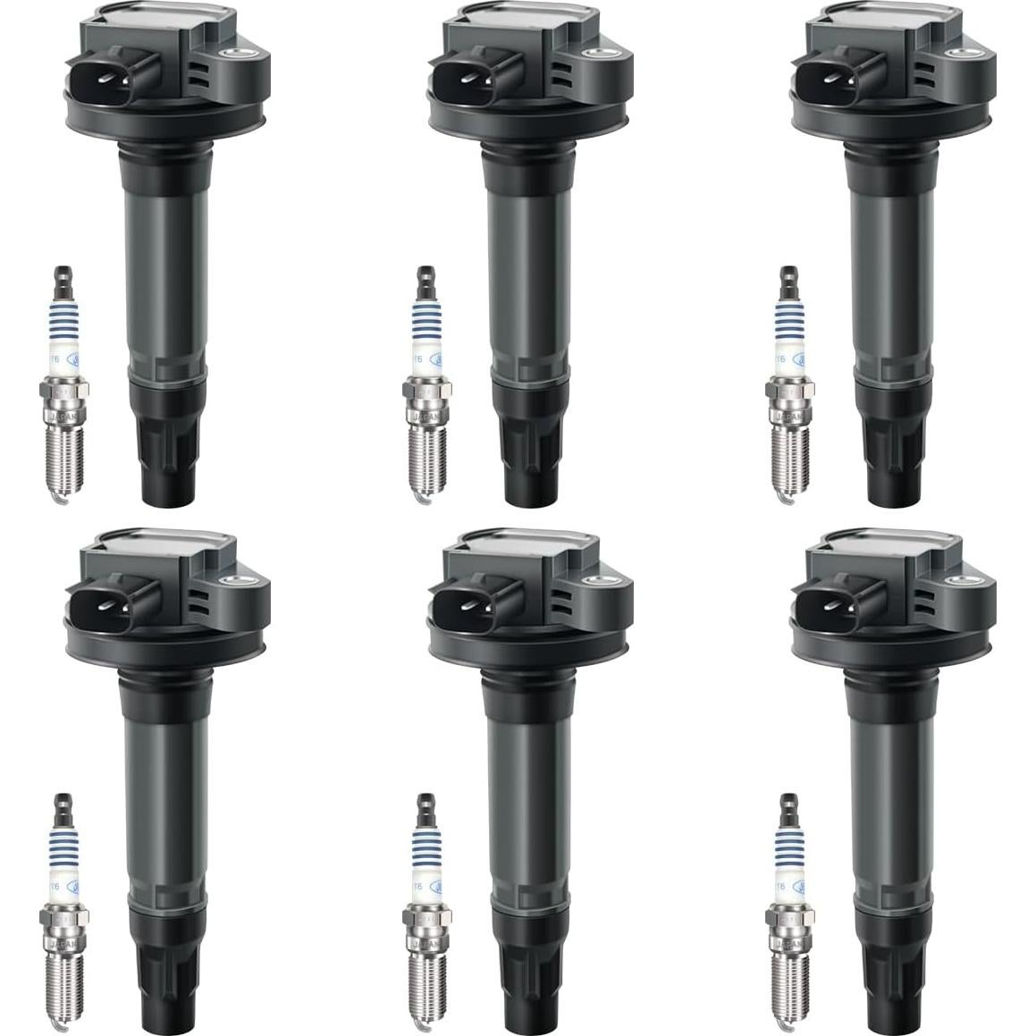 Juego de 6 Bobinas de Encendido y Bujías Platino MAS SP589