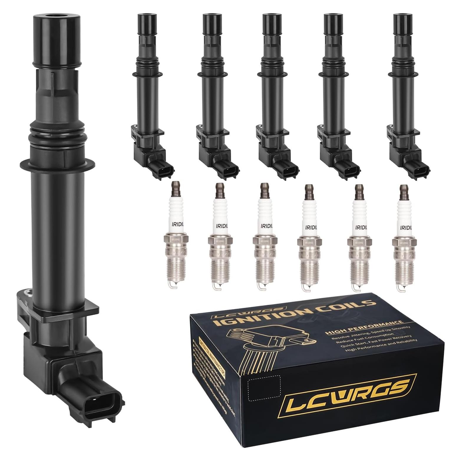 Juego de 6 Bobinas de Encendido y Bujías LCWRGS 3.7 V6 Jeep/Dodge 2002-2008