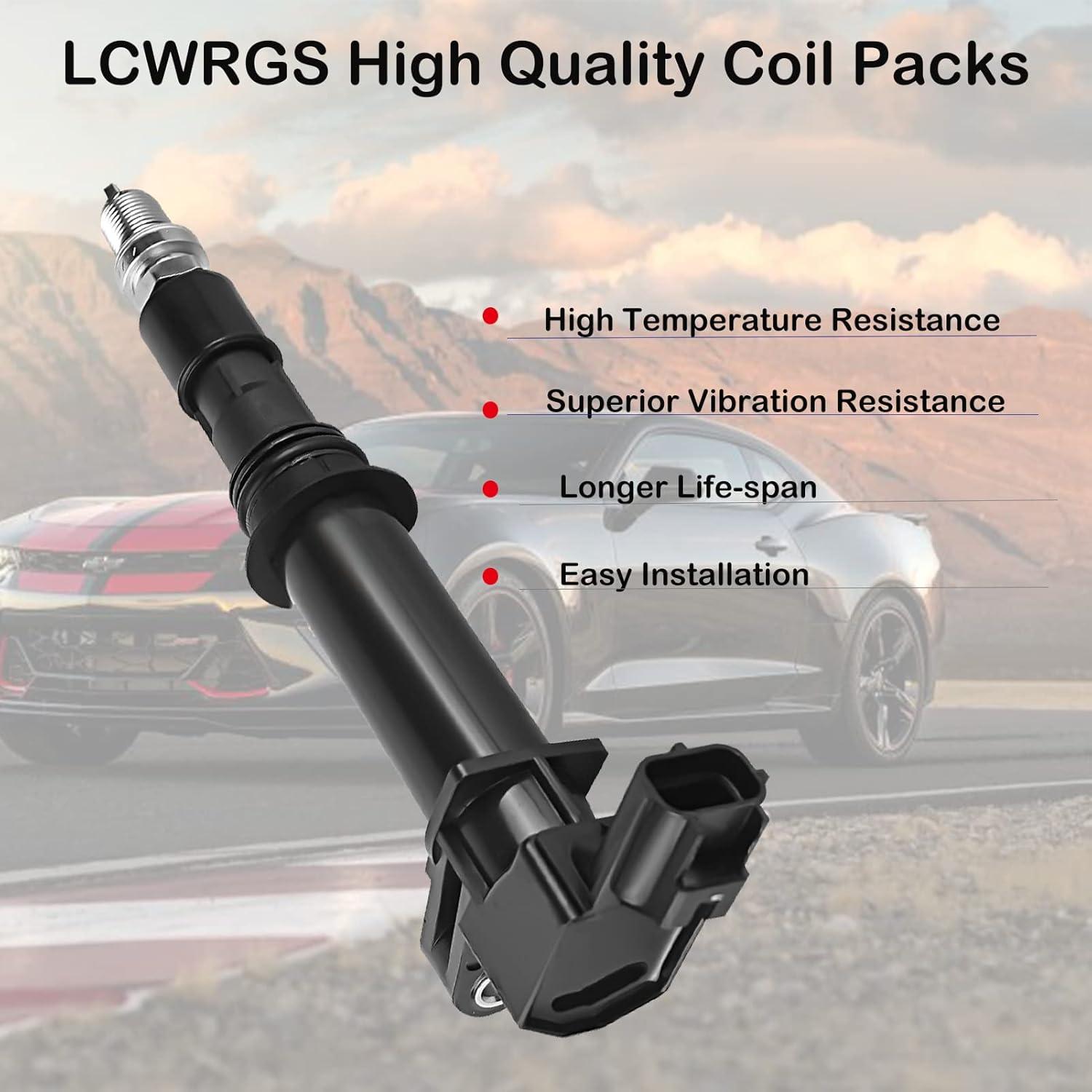 Juego de 6 Bobinas de Encendido y Bujías LCWRGS 3.7 V6 Jeep/Dodge 2002-2008