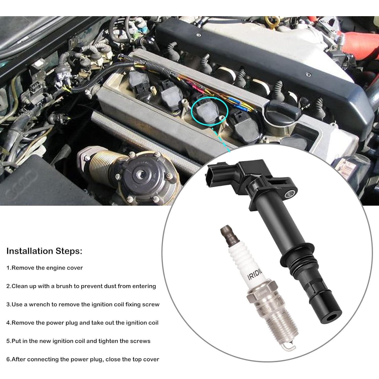 Juego de 6 Bobinas de Encendido y Bujías LCWRGS 3.7 V6 Jeep/Dodge 2002-2008