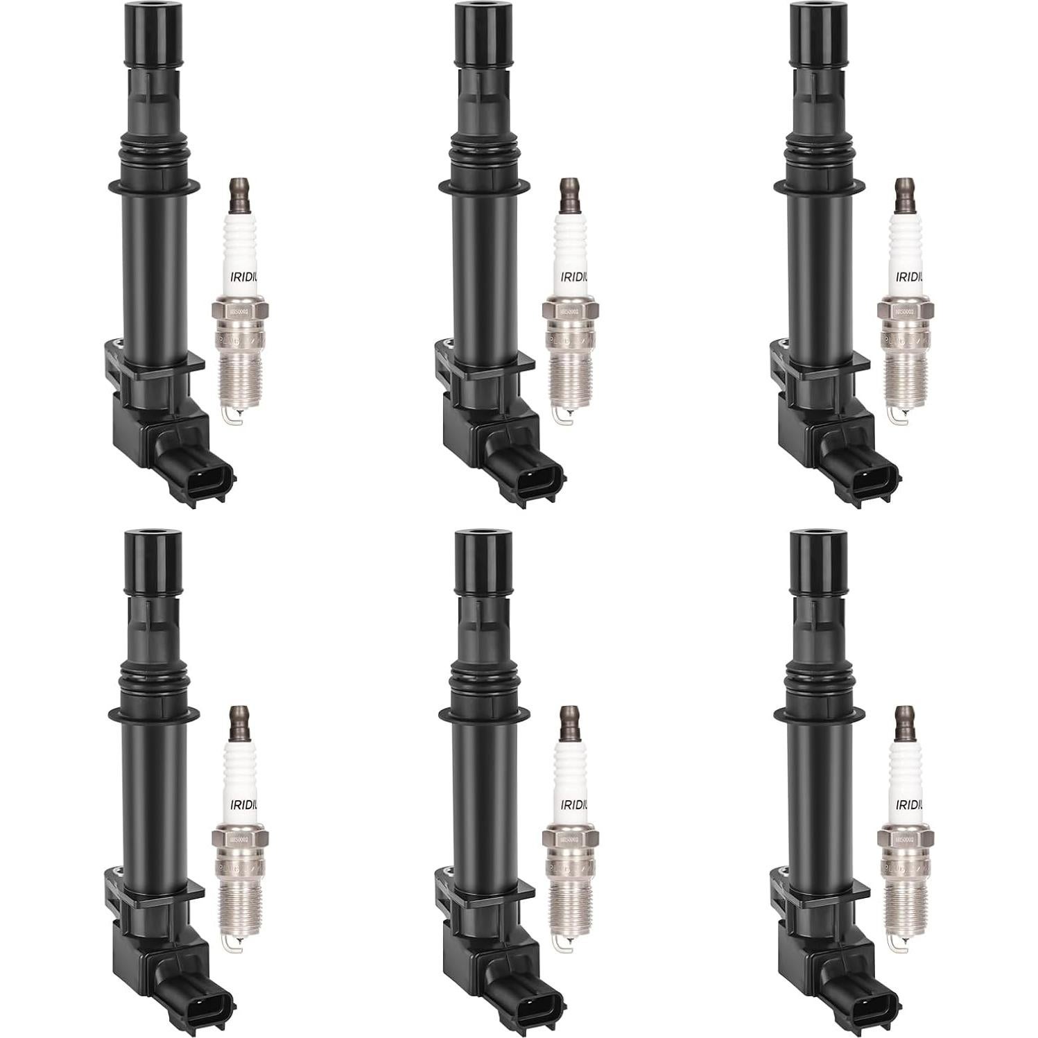 Juego de 6 Bobinas de Encendido y Bujías LCWRGS 3.7 V6 Jeep/Dodge 2002-2008