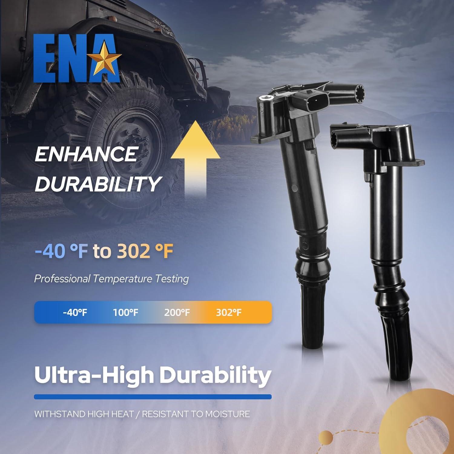 Juego de 8 Bobinas de Encendido ENA + 16 Bujías Platino Ford